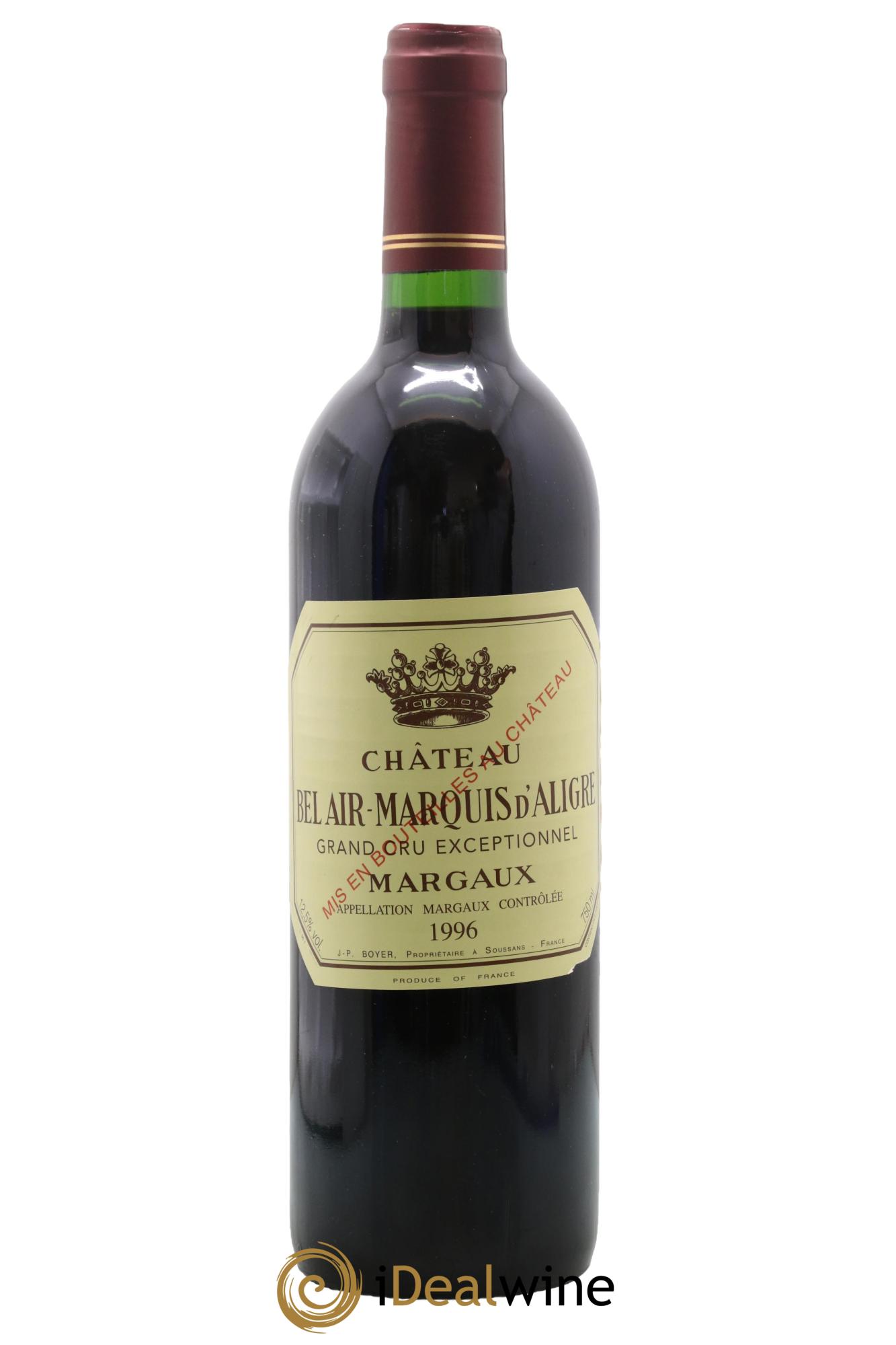 Château Bel Air Marquis d'Aligre 1996 - Posten von 1 Flasche - 0