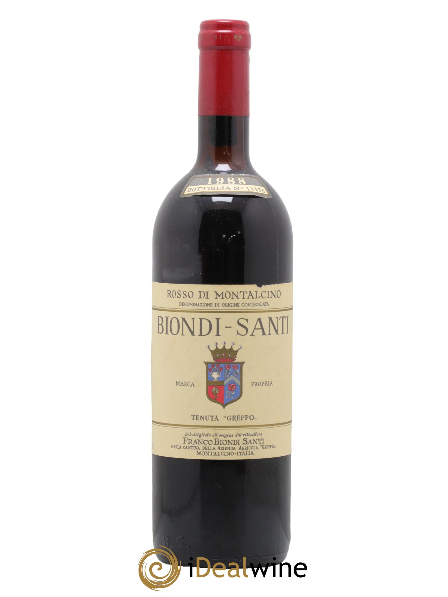 Rosso di Montalcino DOC Biondi-Santi Tenuta Greppo 1988 - Lotto di 1 bottiglia - 0