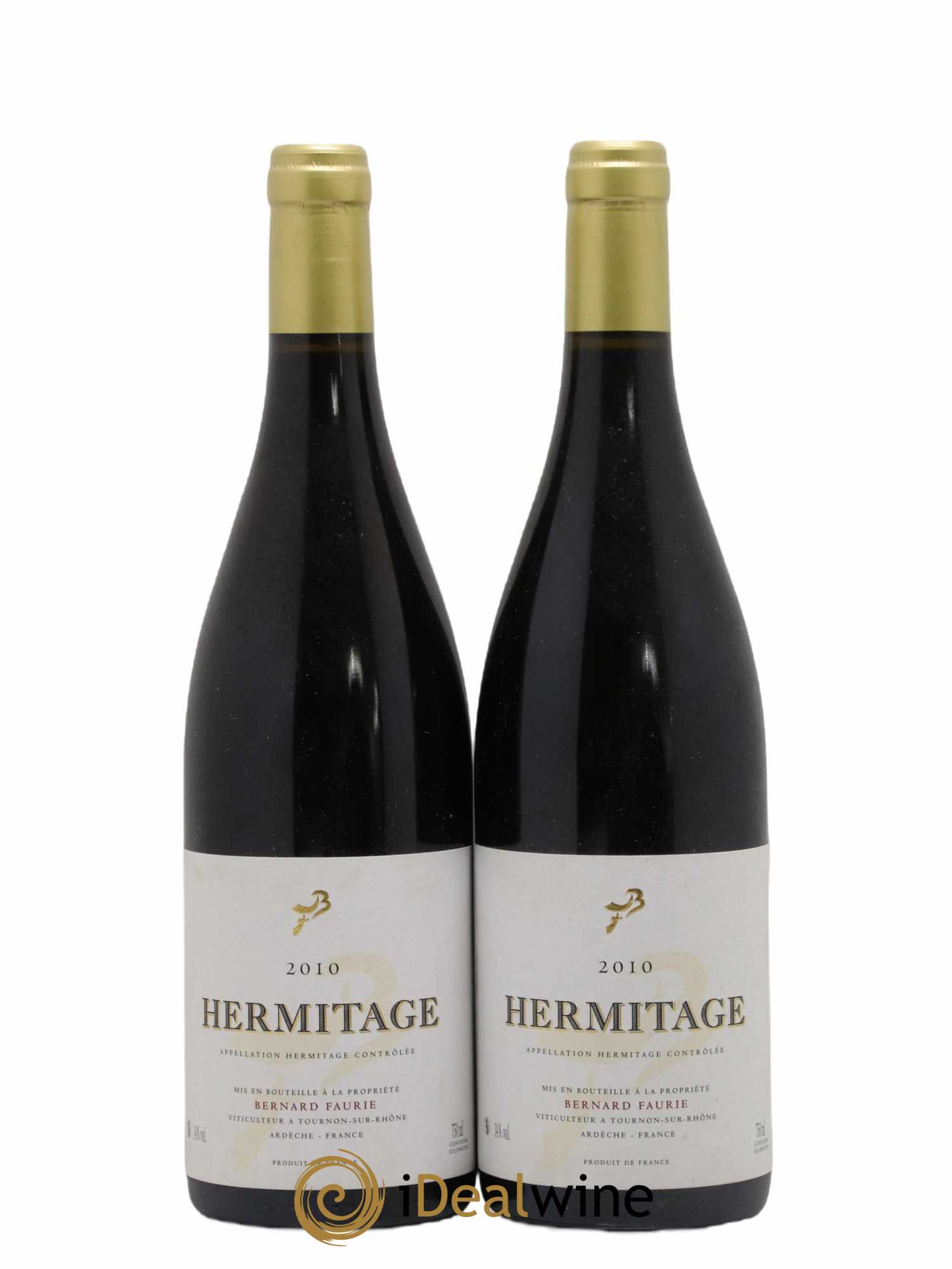 Hermitage Bessards Méal (capsule dorée) Bernard Faurie 2010 - Posten von 2 Flaschen - 0