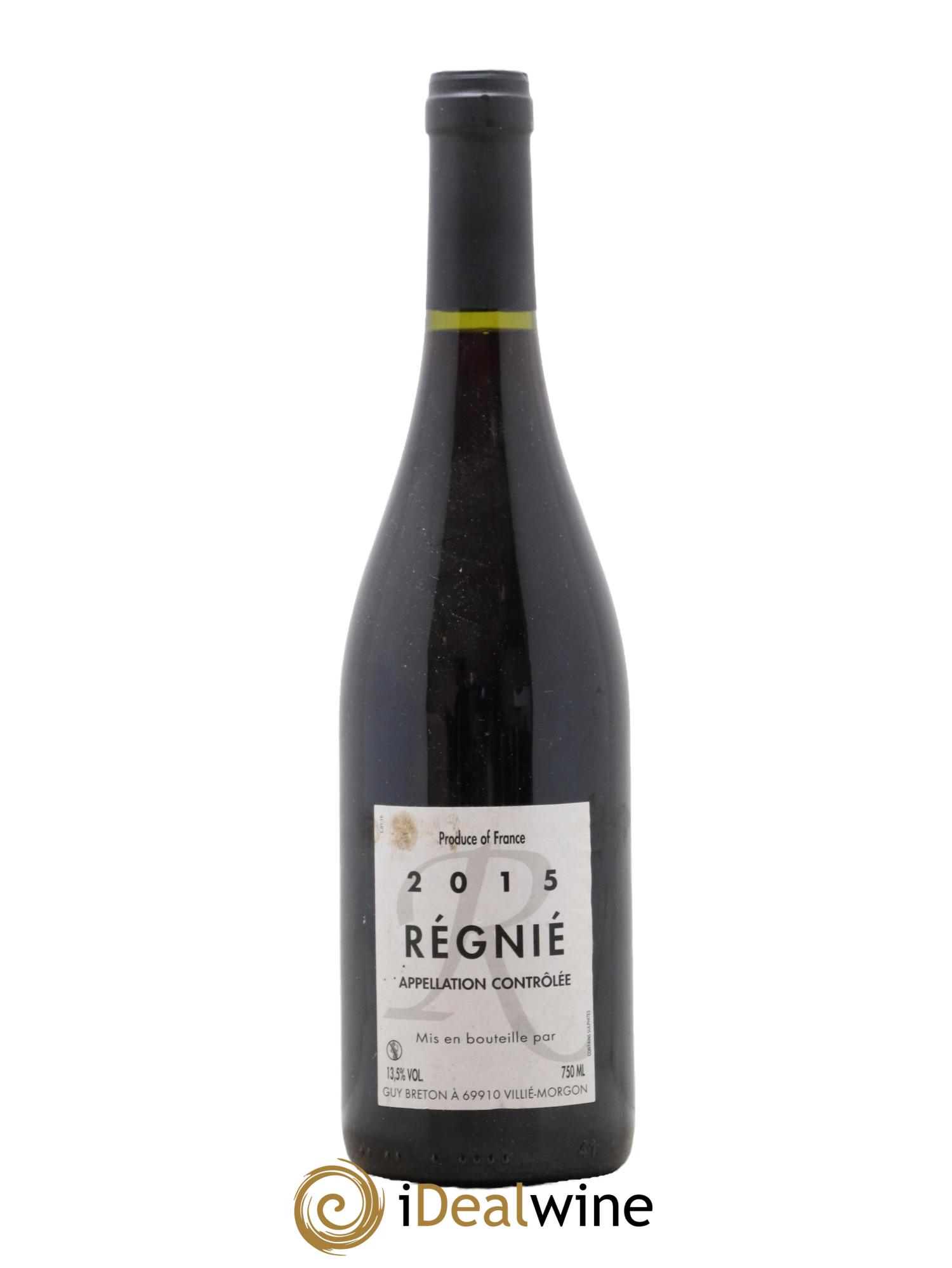 Beaujolais Regnié Guy Breton 2015 - Lot de 1 bouteille - 0