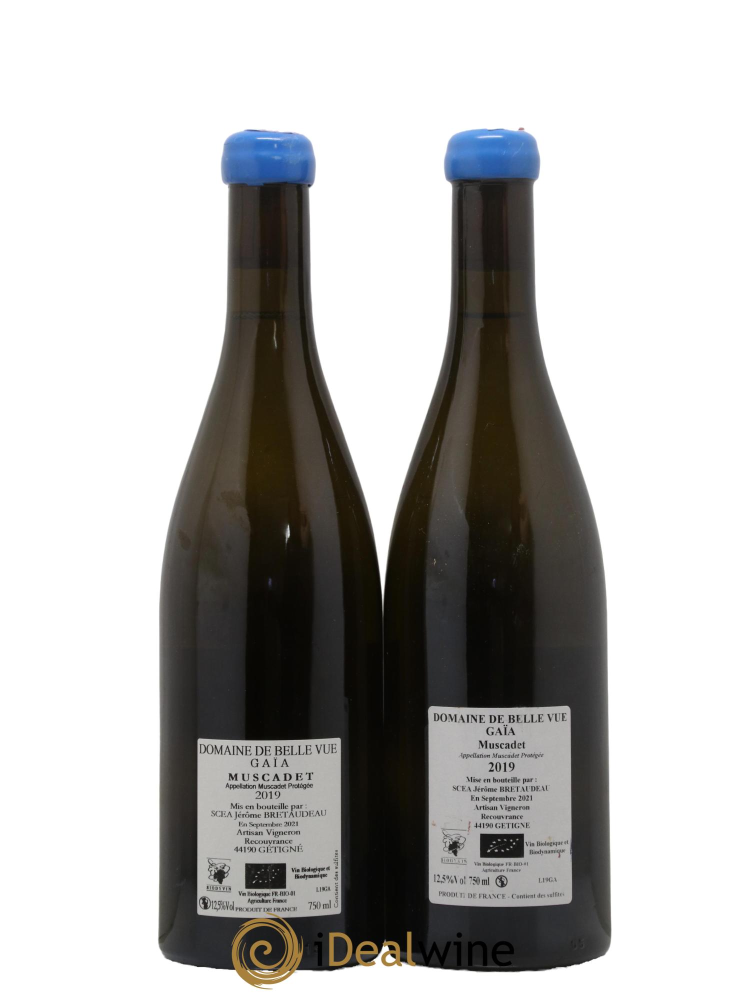 Muscadet-Sèvre-et-Maine Gaia Jérôme Bretaudeau - Domaine de Bellevue 2019 - Lot de 2 bouteilles - 1