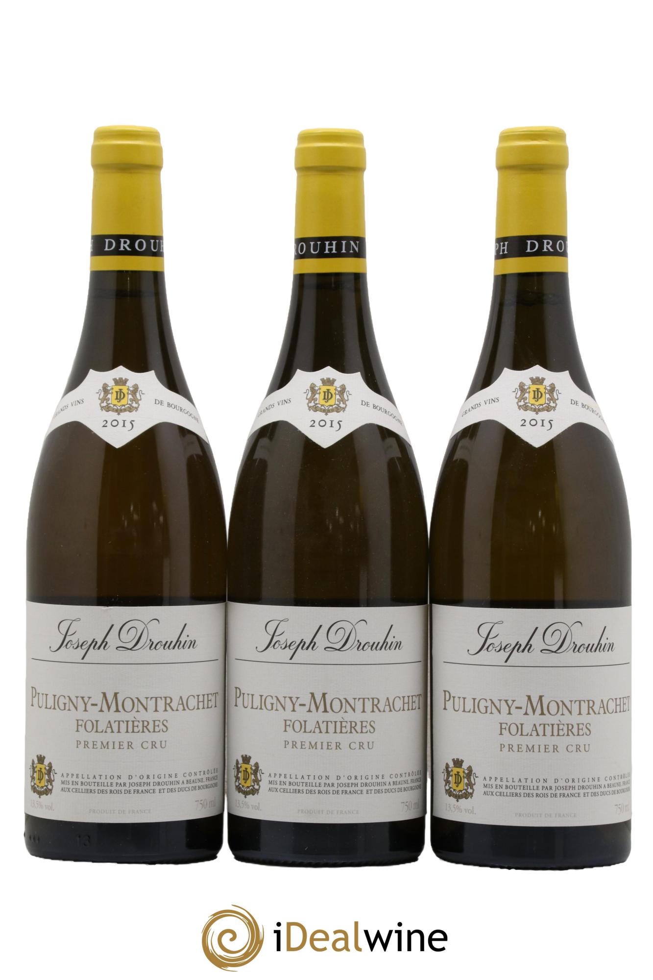 Puligny-Montrachet 1er Cru Folatières Joseph Drouhin 2015 - Lot de 3 bouteilles - 0