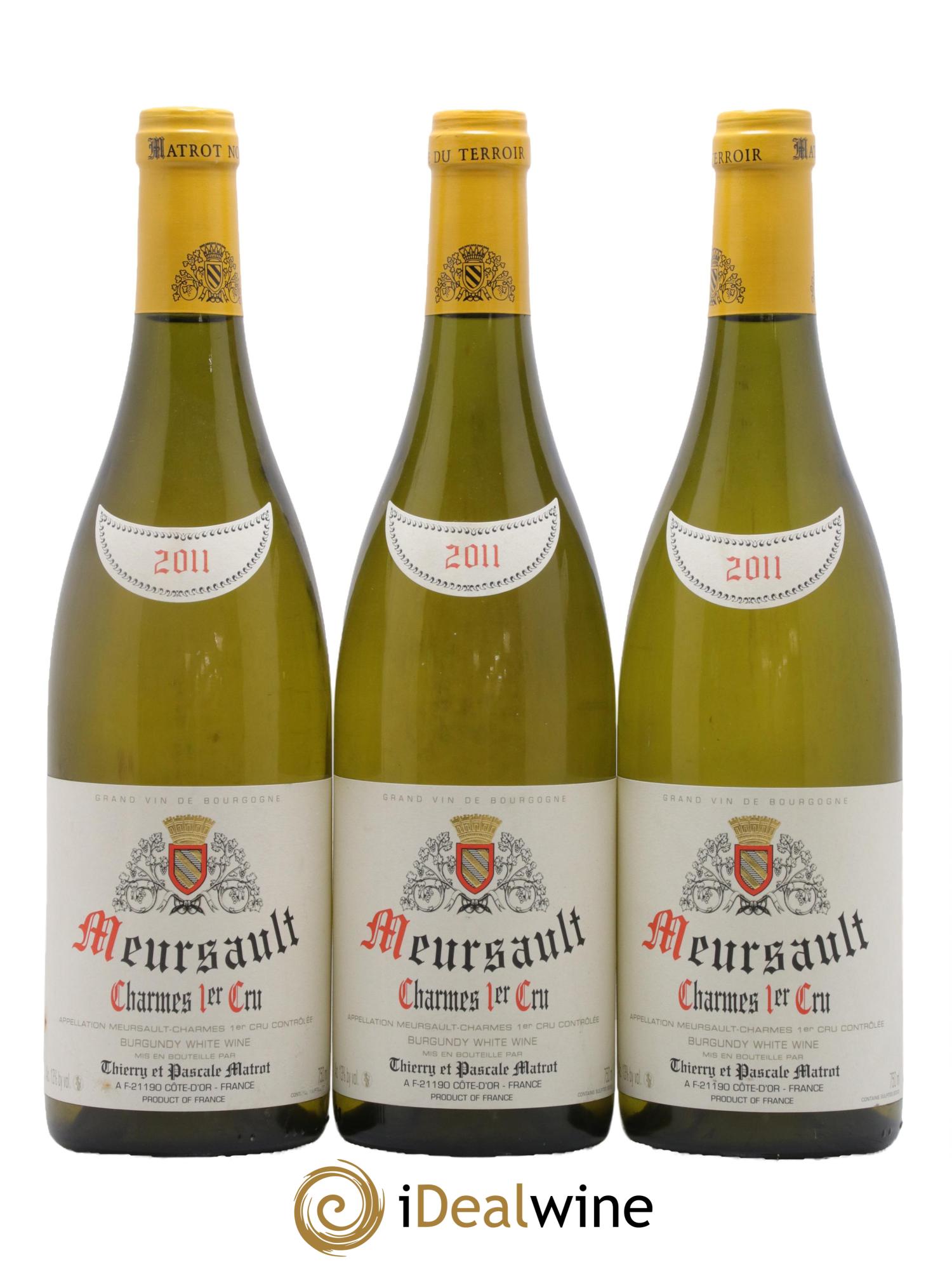 Meursault 1er Cru Charmes Matrot (Domaine) 2011 - Posten von 3 Flaschen - 0