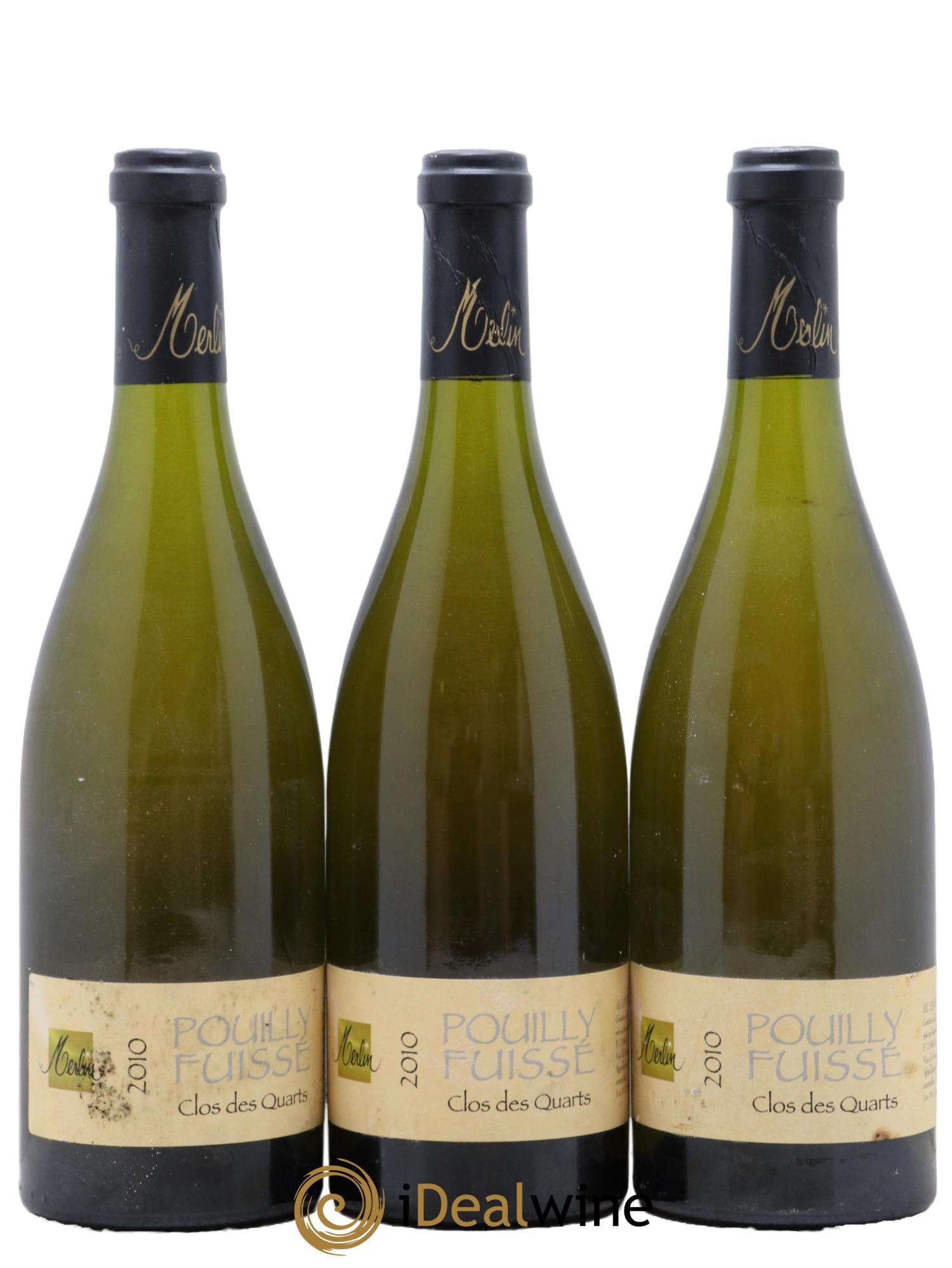 Pouilly-Fuissé Clos des Quart Merlin 2010 - Lot of 3 bottles - 0