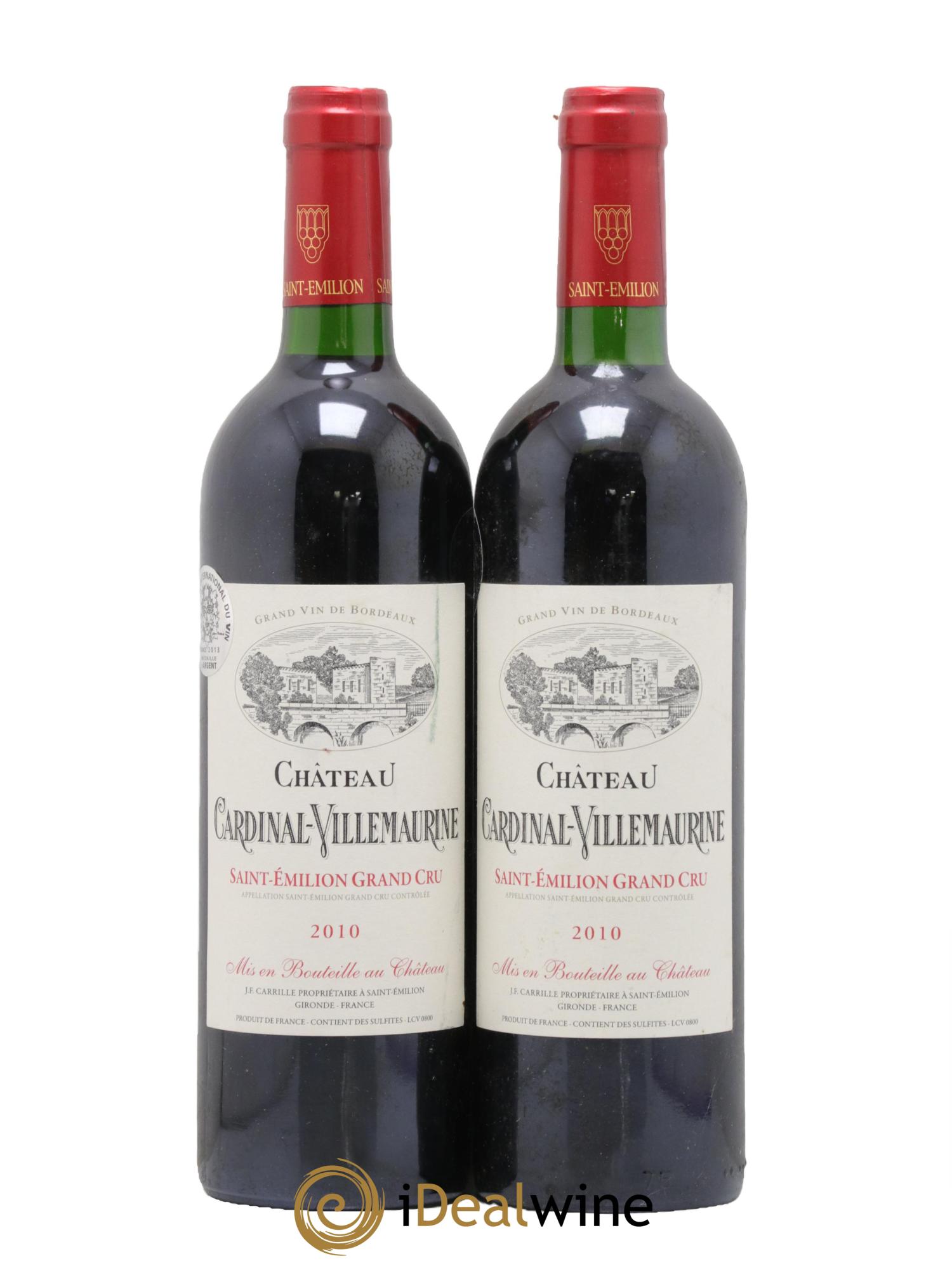 Saint-Émilion Grand Cru Château Cardinal-Villemaurine 2010 - Lotto di 2 bottiglie - 0