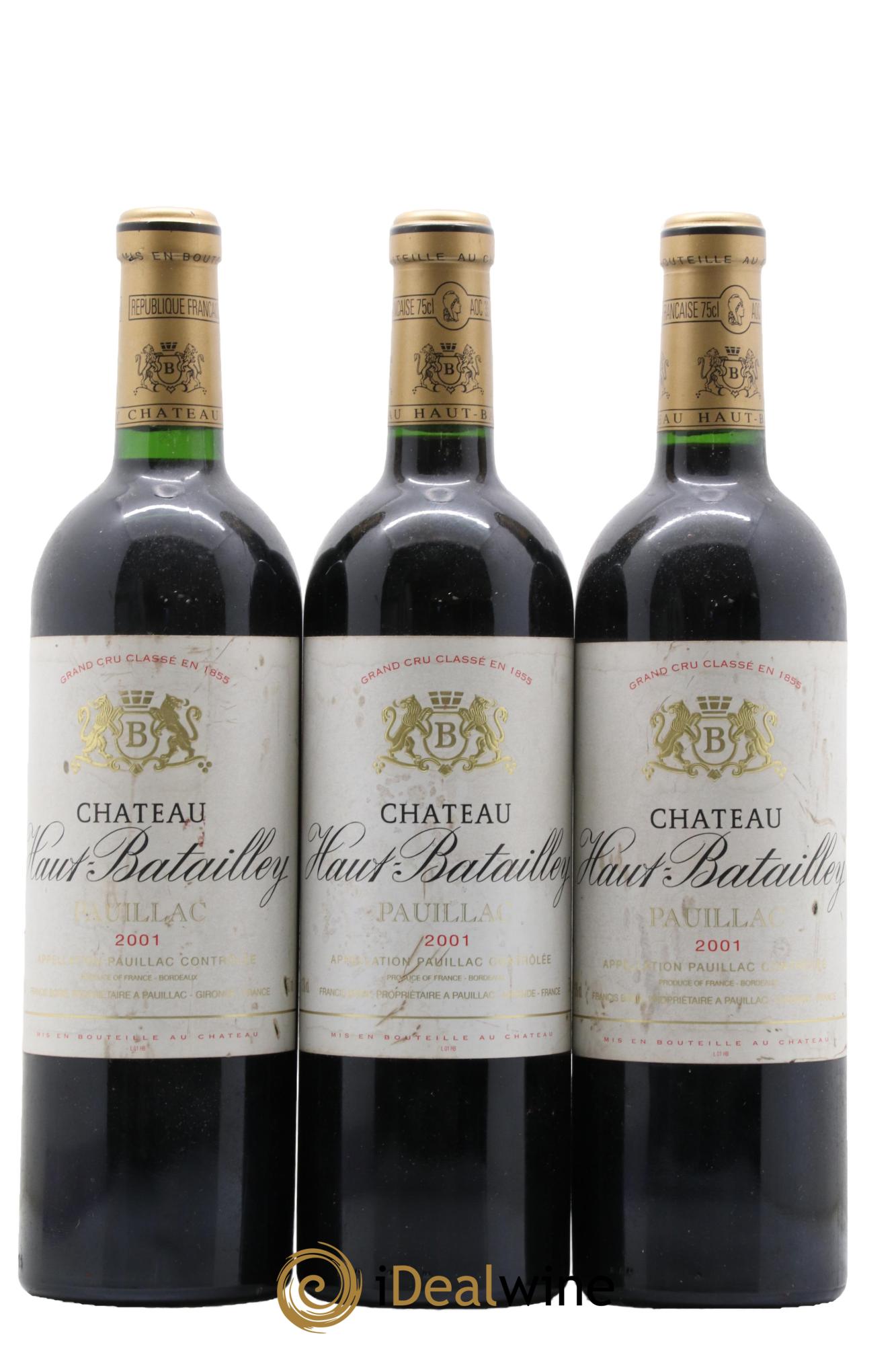 Château Haut Batailley 5ème Grand Cru Classé 2001 - Lotto di 3 bottiglie - 0