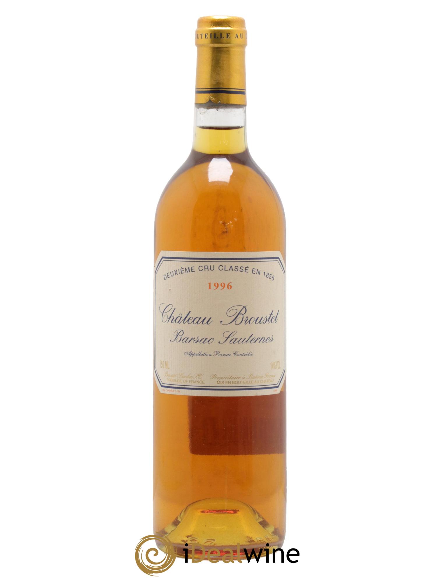 Château Broustet 2ème Grand Cru Classé 1996 - Lot of 1 bottle - 0