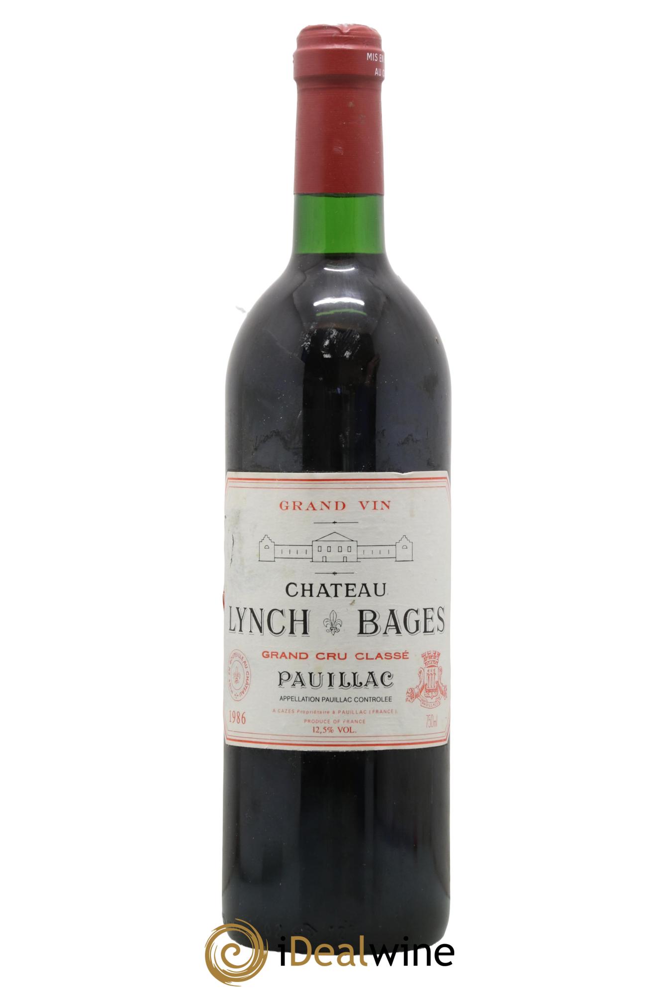 Château Lynch Bages 5ème Grand Cru Classé 1986 - Lot de 1 bouteille - 0