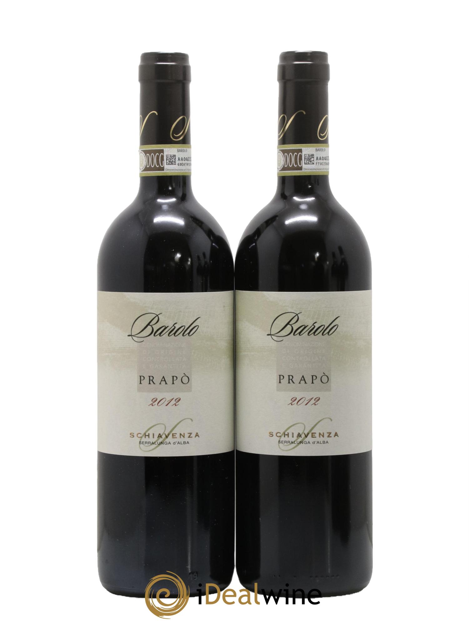 Barolo DOCG Prapo Schiavenza 2012 - Lot de 2 bouteilles - 0