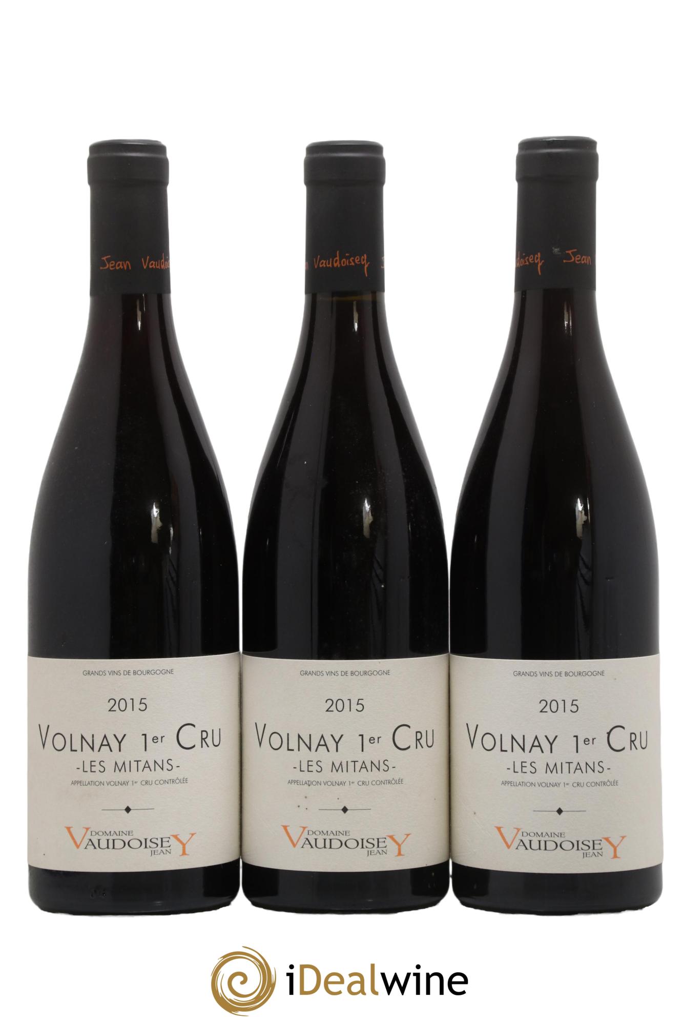 Volnay 1er Cru Les Mitans Domaine Vaudoisey 2015 - Lot of 3 bottles - 0