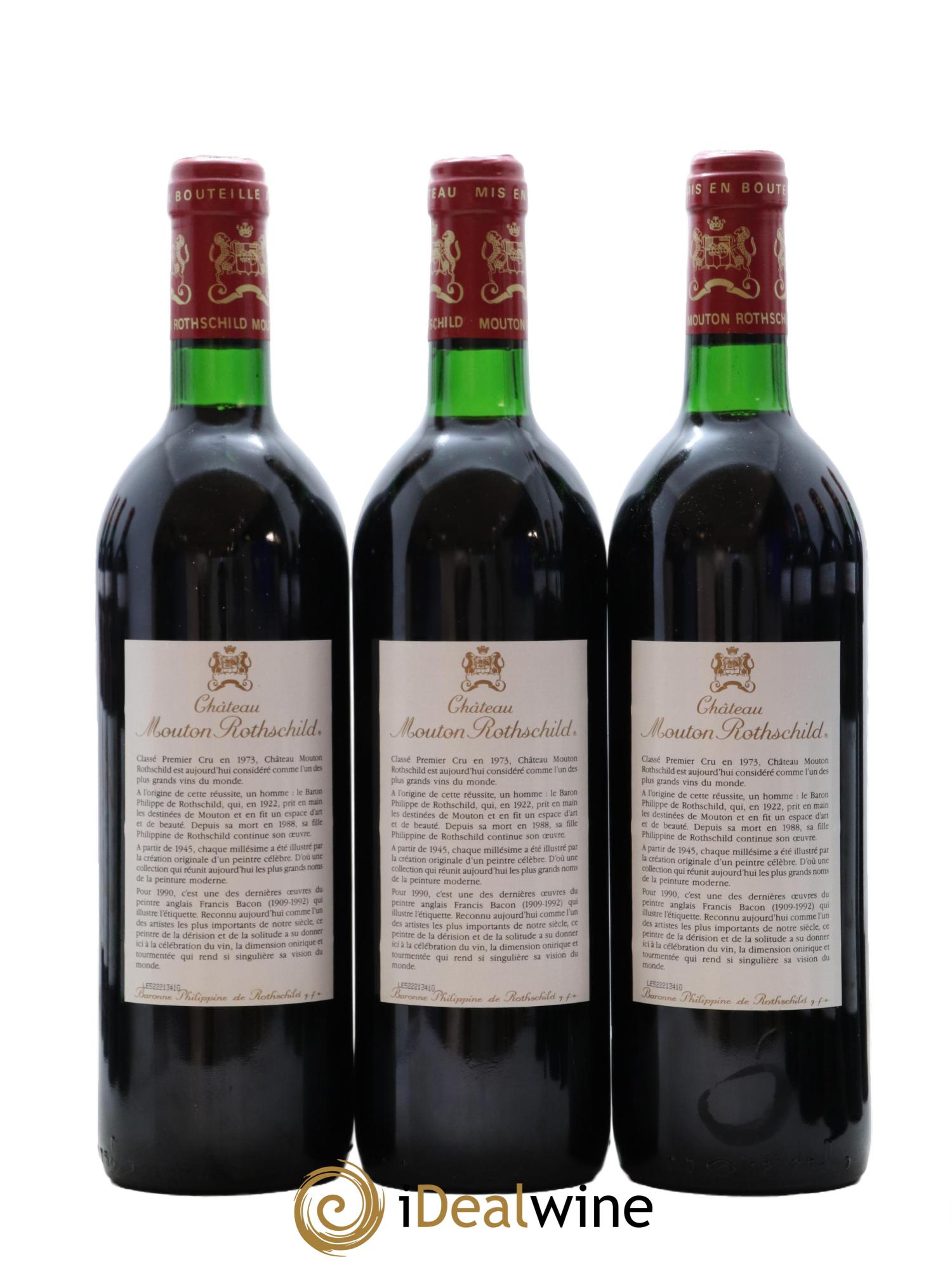 Château Mouton Rothschild 1er Grand Cru Classé 1990 - Lot of 12 bottles - 2