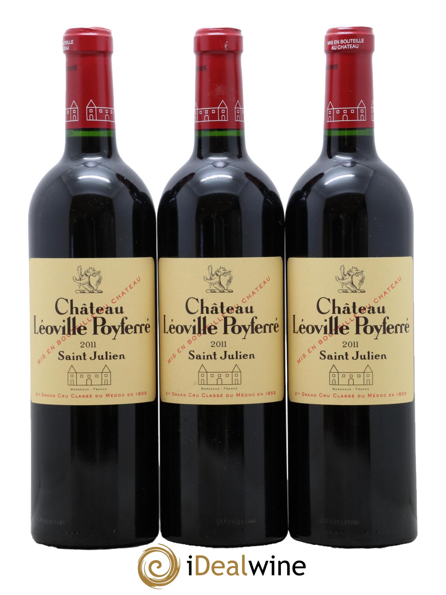 Château Léoville Poyferré 2ème Grand Cru Classé 2011 - Lot of 3 bottles - 0