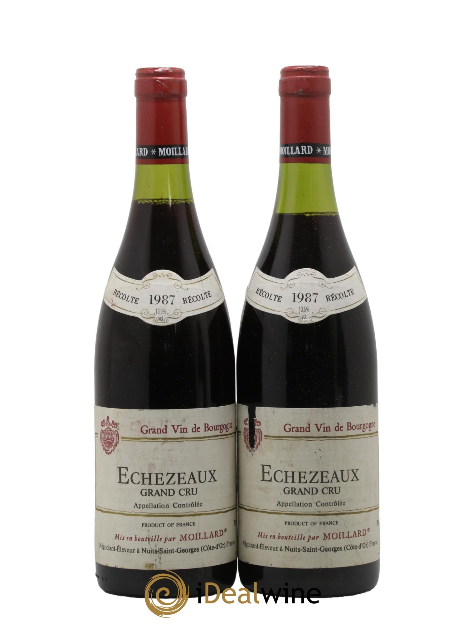 Echezeaux Grand Cru Domaine Moillard 1987 - Lot de 2 bouteilles - 0