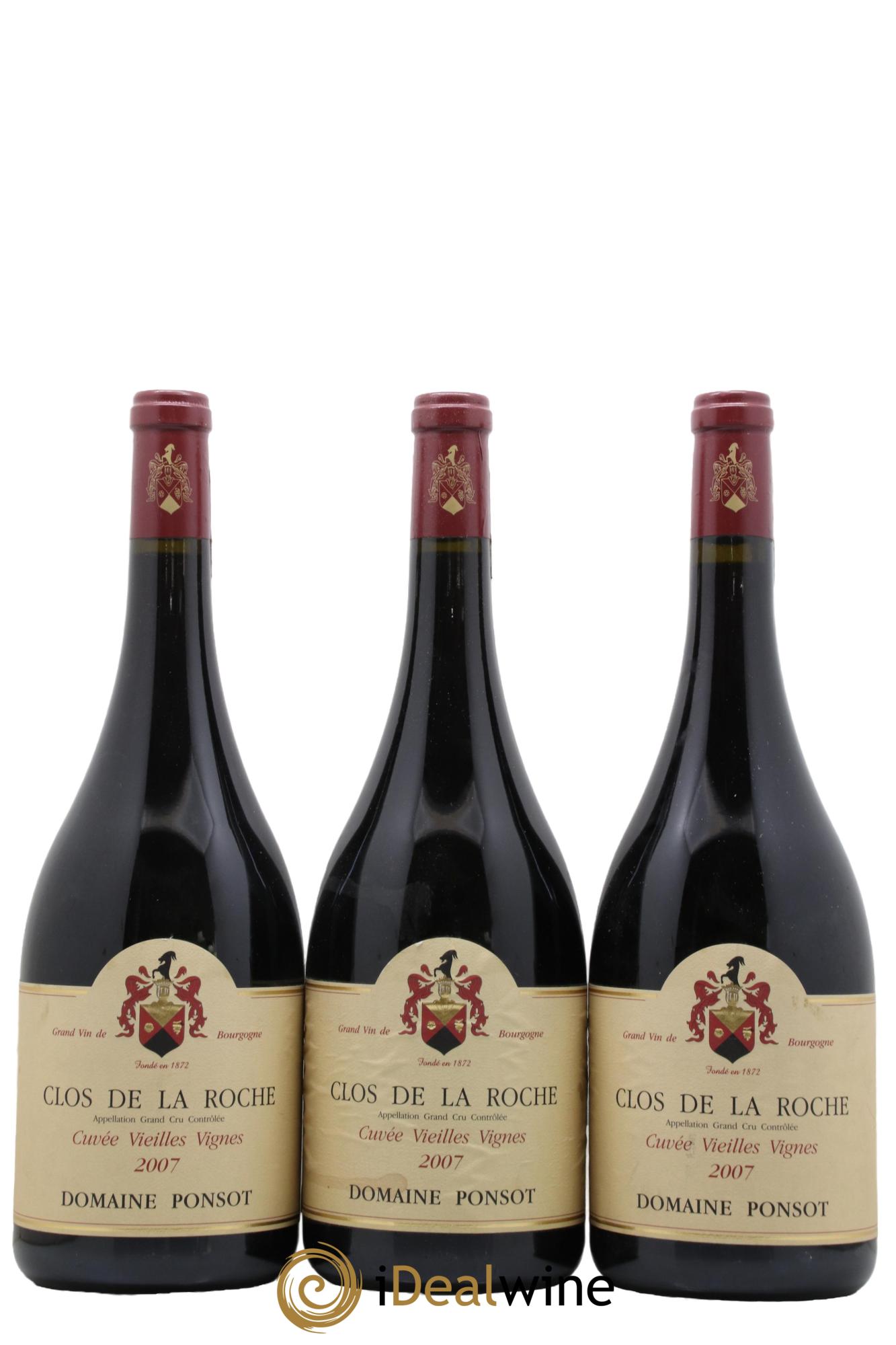 Clos de la Roche Grand Cru Vieilles Vignes Ponsot (Domaine) 2007 - Lot of 3 magnums - 0