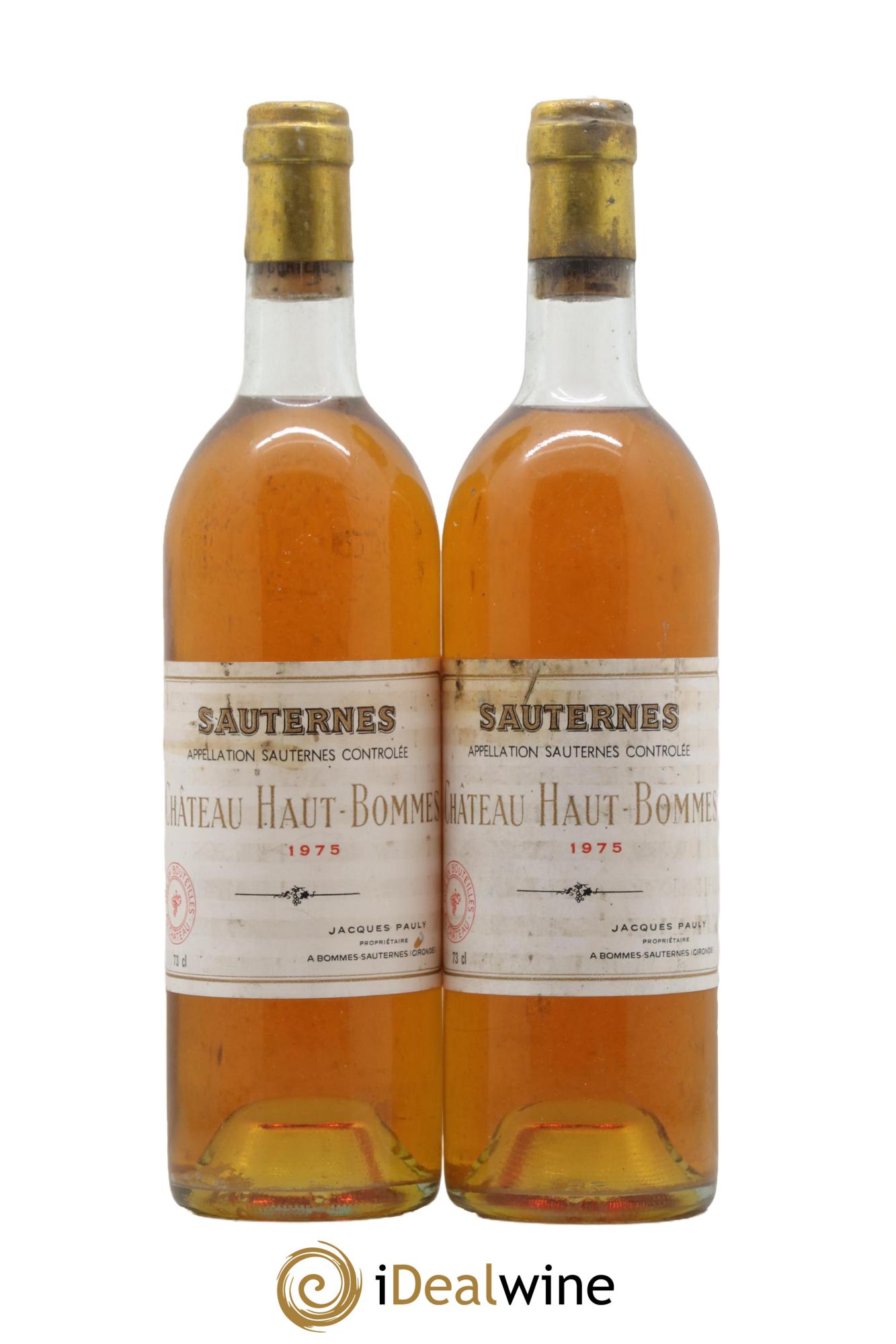 Sauternes Chateau Haut Bommes 1975 - Posten von 2 Flaschen - 0