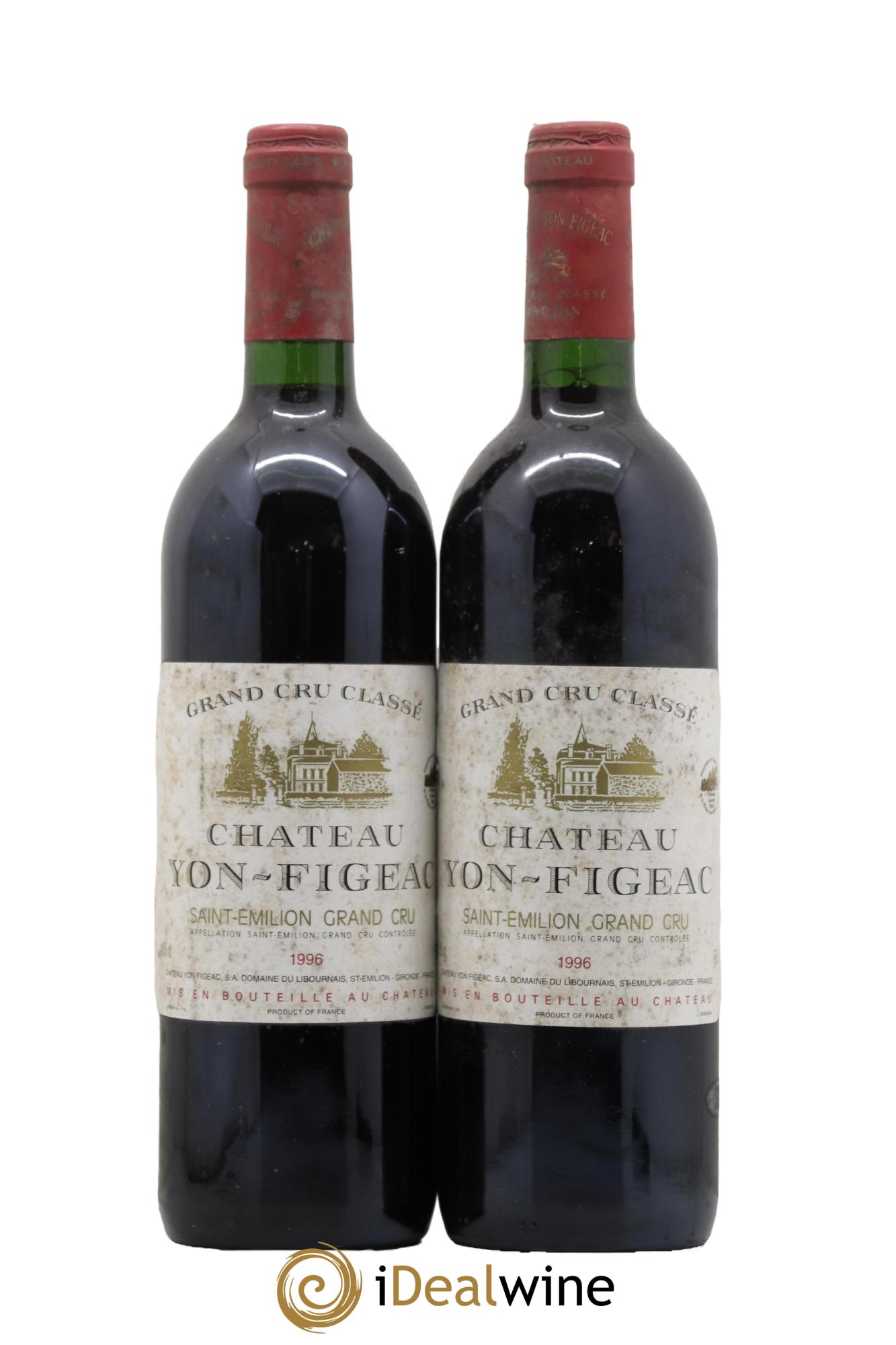 Château Yon Figeac Grand Cru Classé 1996 - Lotto di 2 bottiglie - 0