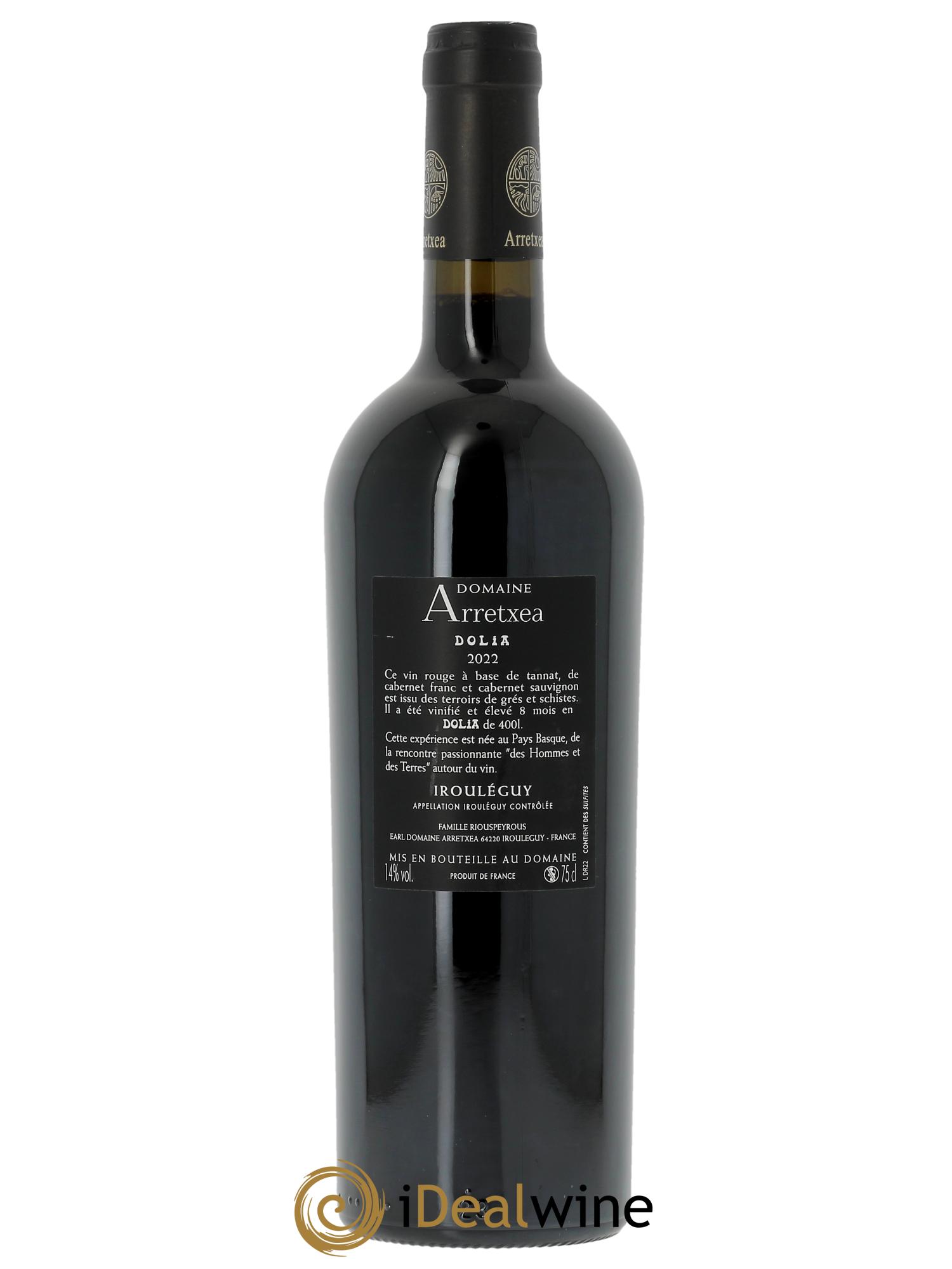 Irouléguy Amphore Dolia Arretxea (Domaine)  2022 - Lot de 1 bouteille - 1