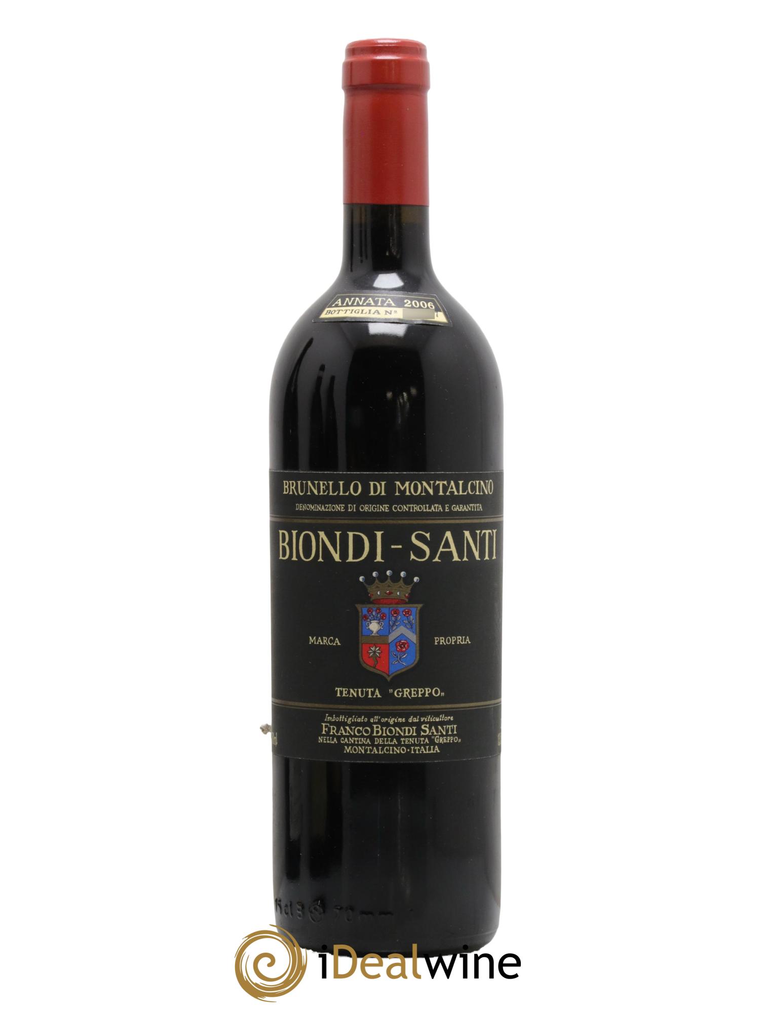 Brunello di Montalcino DOCG Biondi-Santi Tenuta Greppo  2006 - Lotto di 1 bottiglia - 0