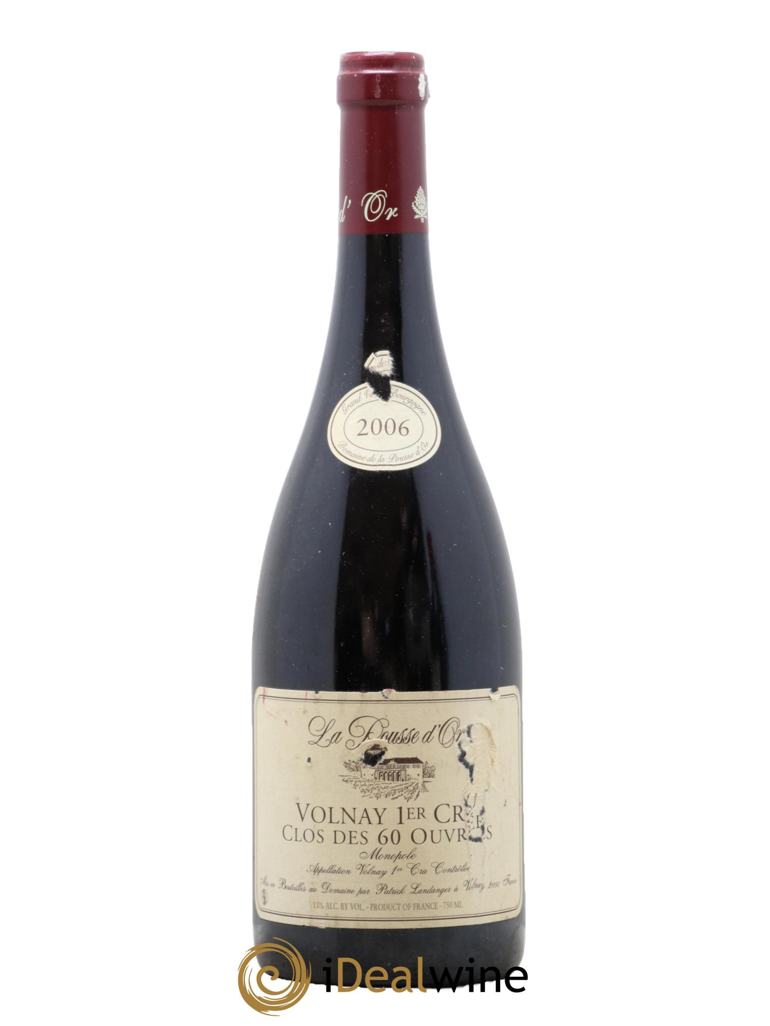 Volnay 1er Cru Clos des 60 ouvrées La Pousse d'Or (Domaine de) 2006 - Lotto di 1 bottiglia - 0