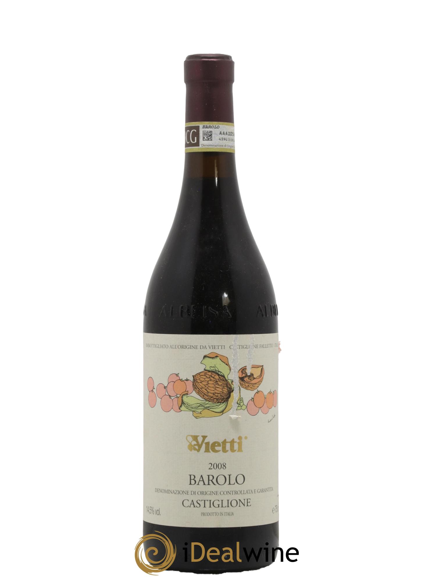 Barolo DOCG Castiglione Vietti 2008 - Posten von 1 Flasche - 0