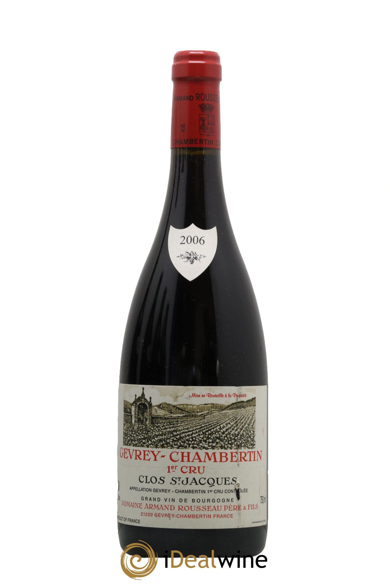 Gevrey-Chambertin 1er Cru Clos Saint-Jacques Armand Rousseau (Domaine) 2006 - Lot de 1 bouteille - 0