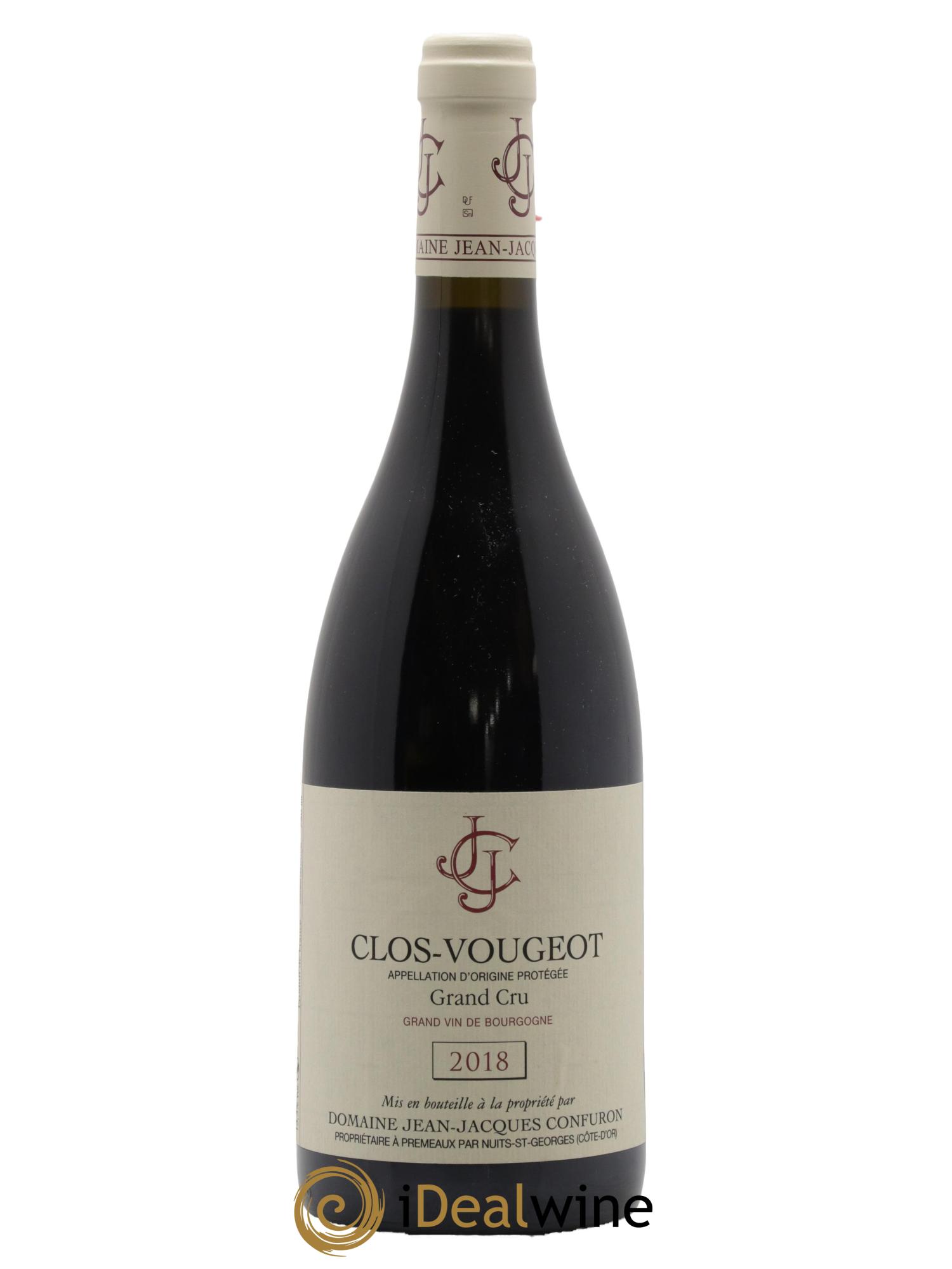 Clos de Vougeot Grand Cru Jean-Jacques Confuron 2018 - Lot de 1 bouteille - 0