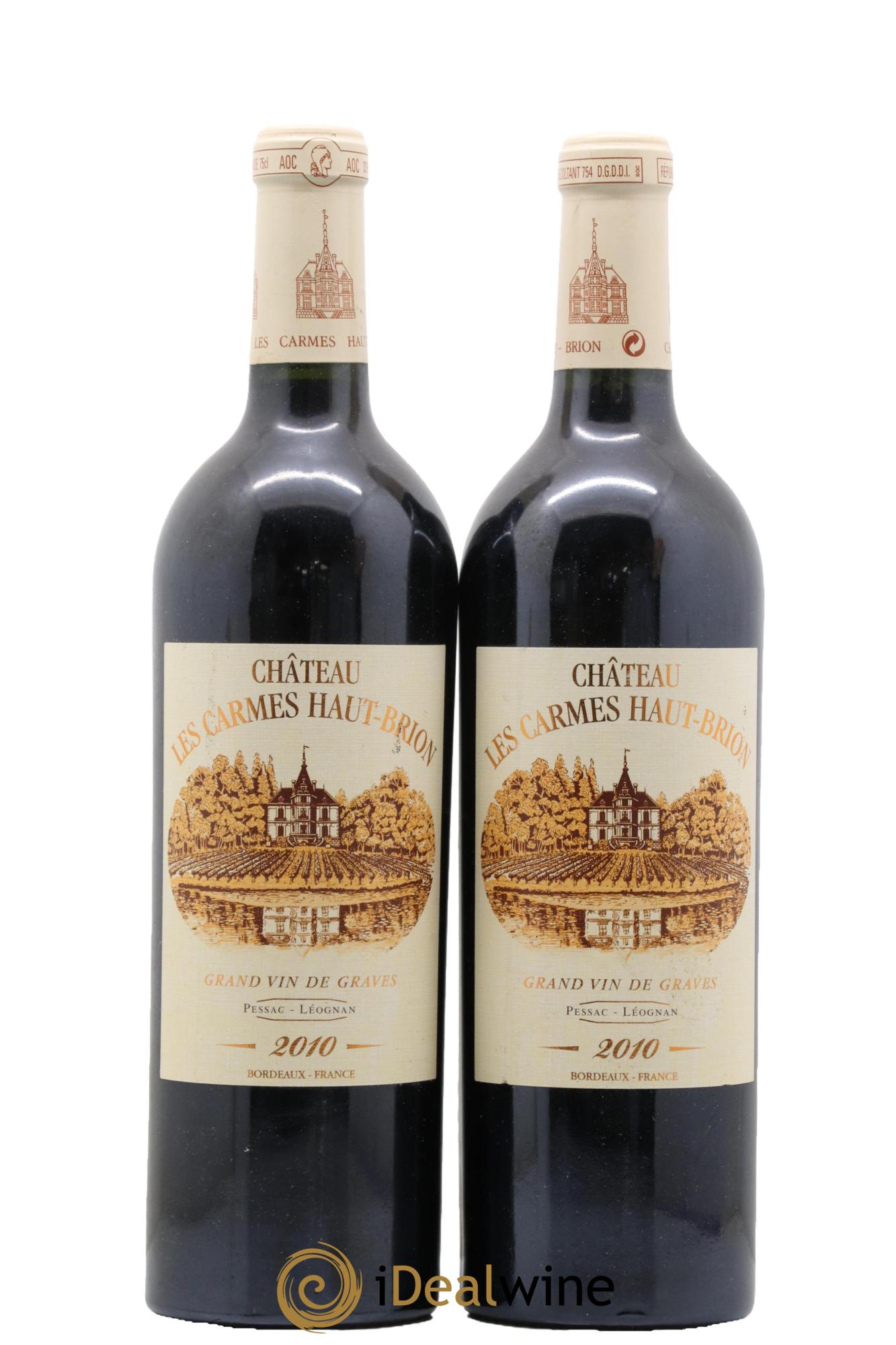 Château Les Carmes Haut-Brion 2010 - Lotto di 2 bottiglie - 0