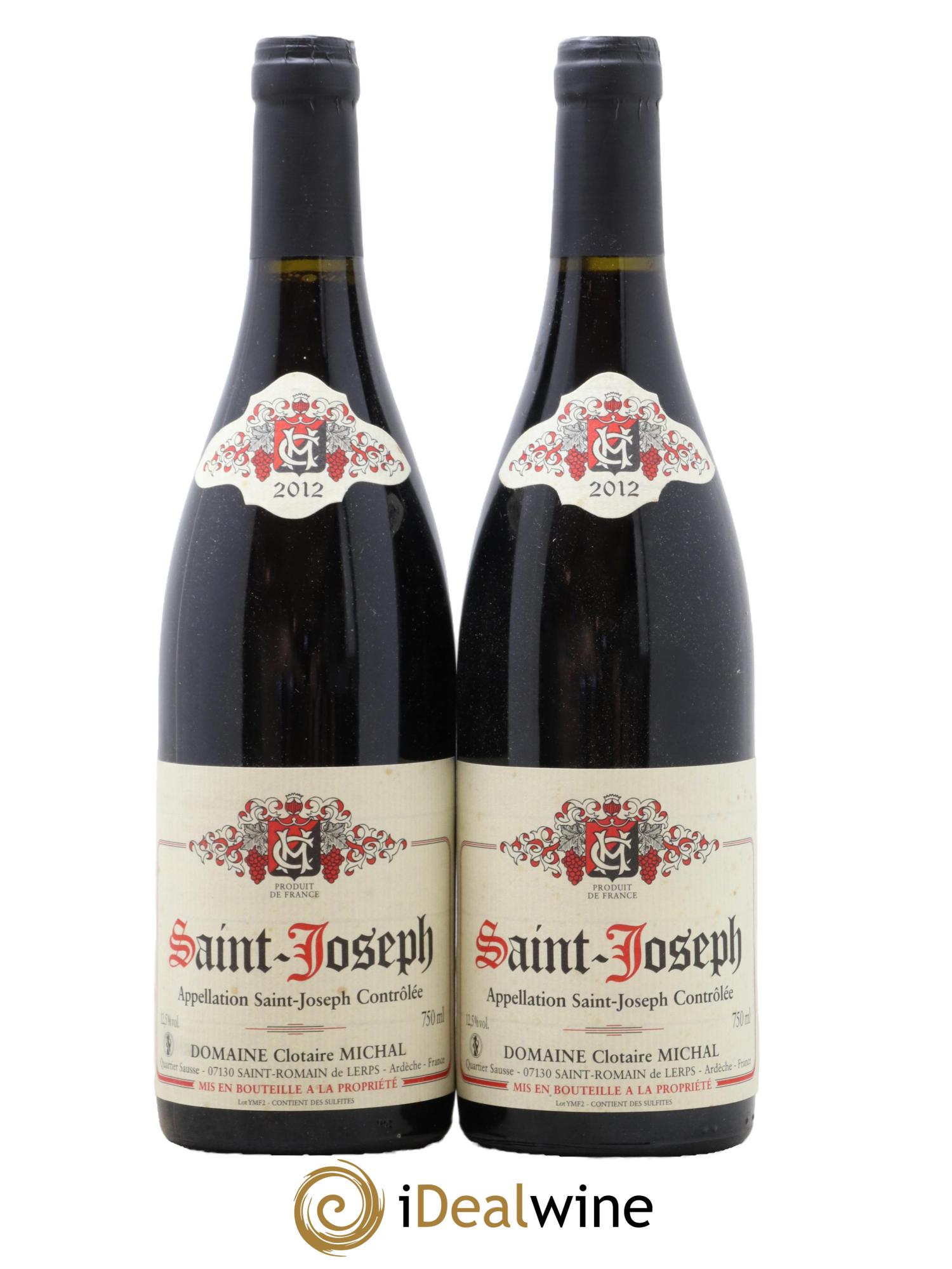 Saint-Joseph Clotaire Michal 2012 - Lot of 2 bottles - 0