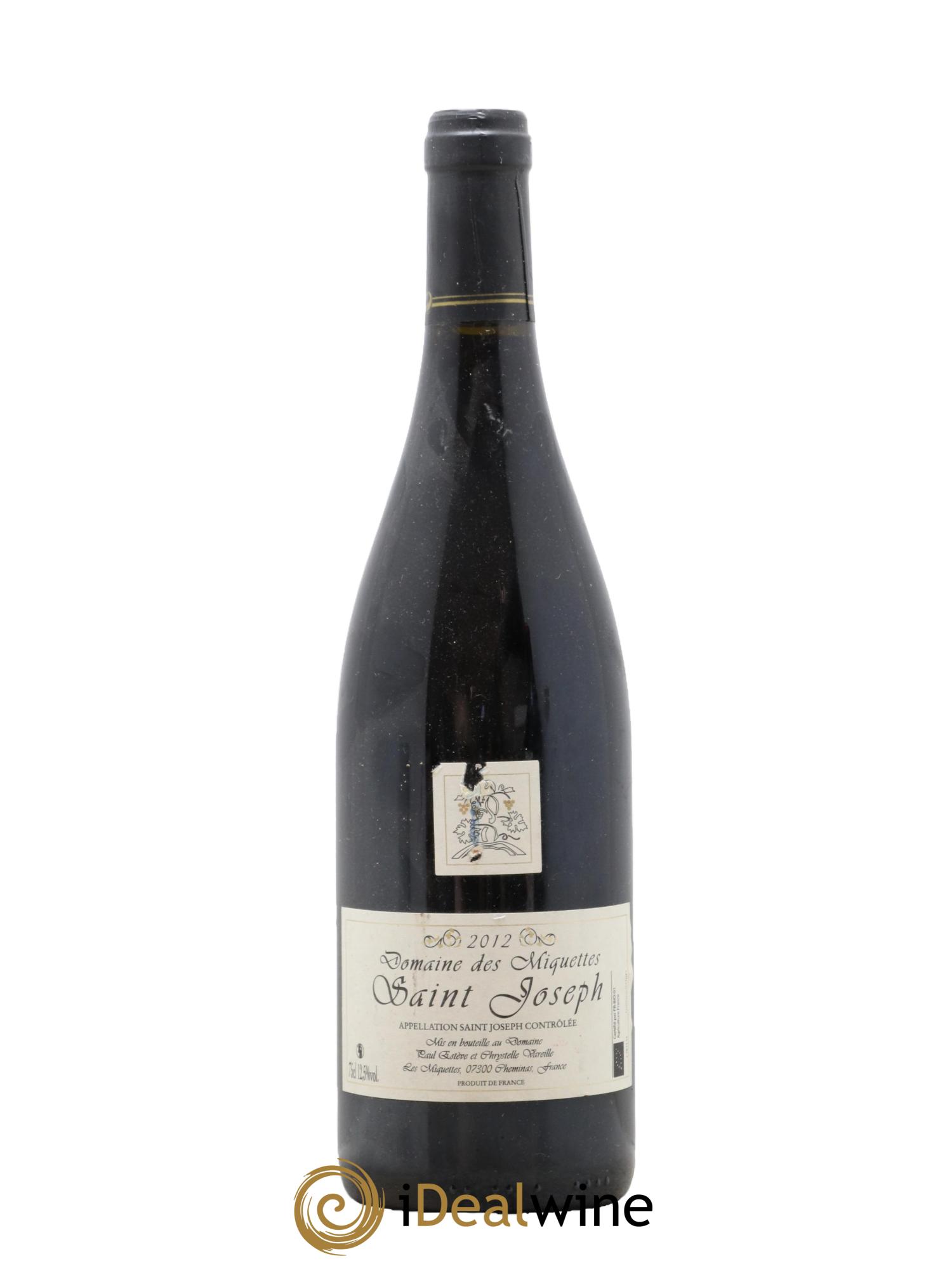 Saint-Joseph Miquettes (Domaine des) 2012 - Lot de 1 bouteille - 0