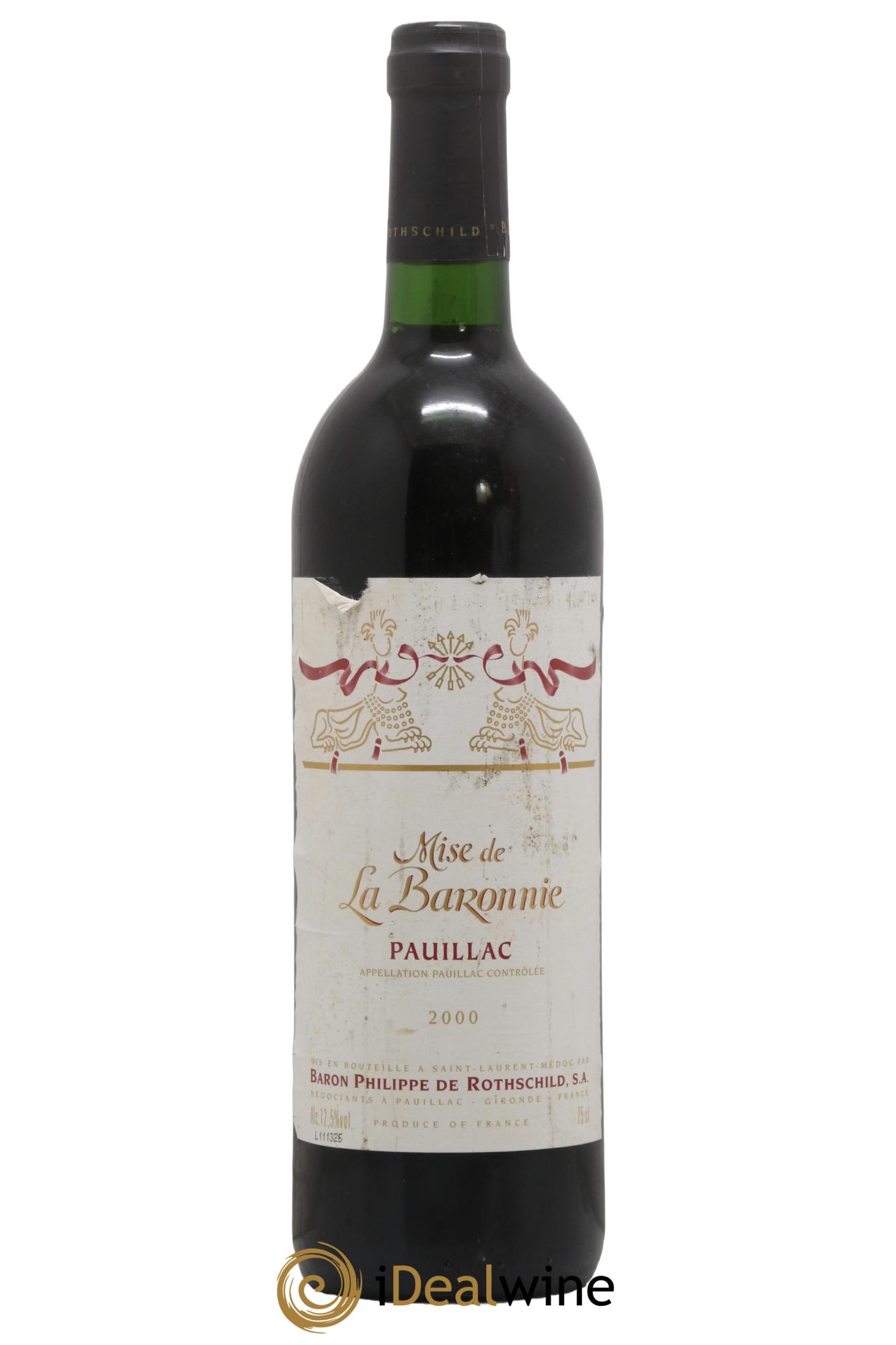 Pauillac Mise De La Baronnie Rotschild 2000 - Lot de 1 bouteille - 0