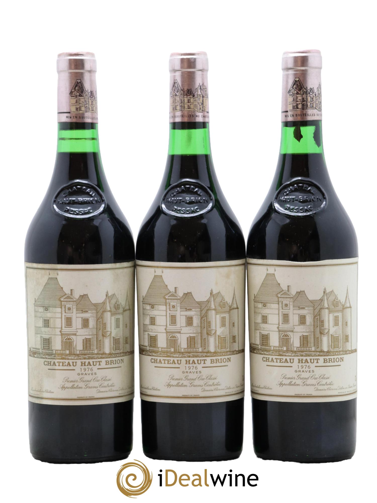 Château Haut Brion 1er Grand Cru Classé 1976 - Posten von 3 Flaschen - 0