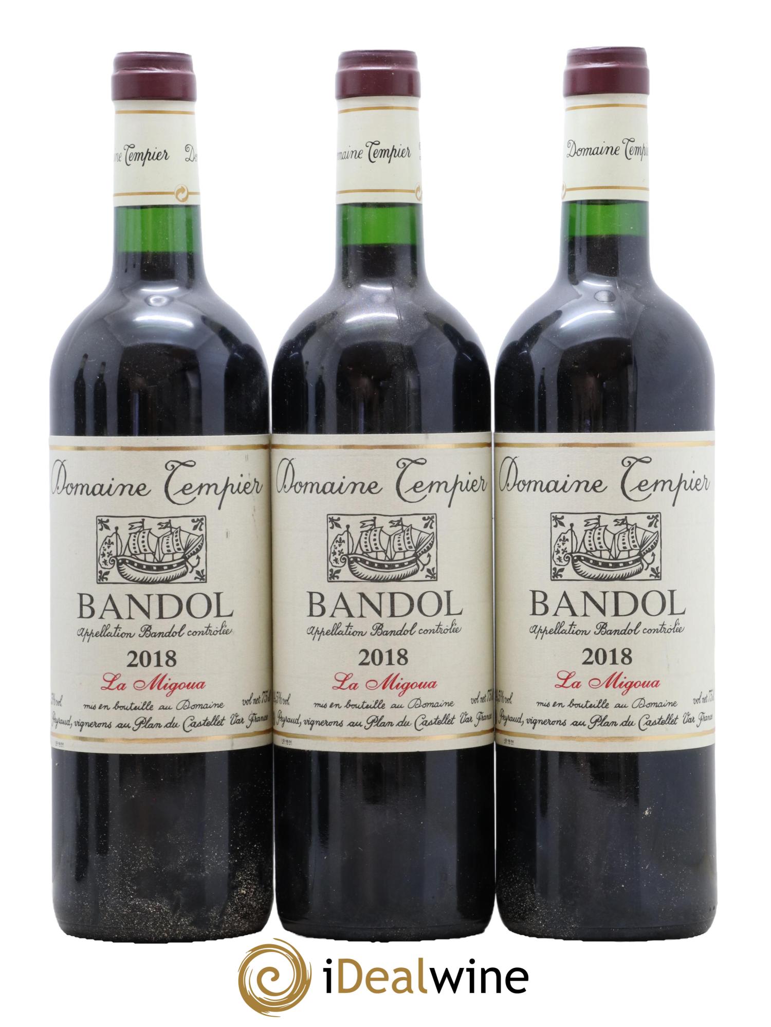 Bandol Domaine Tempier Cuvée La Migoua Famille Peyraud 2018 - Lot de 3 bouteilles - 0