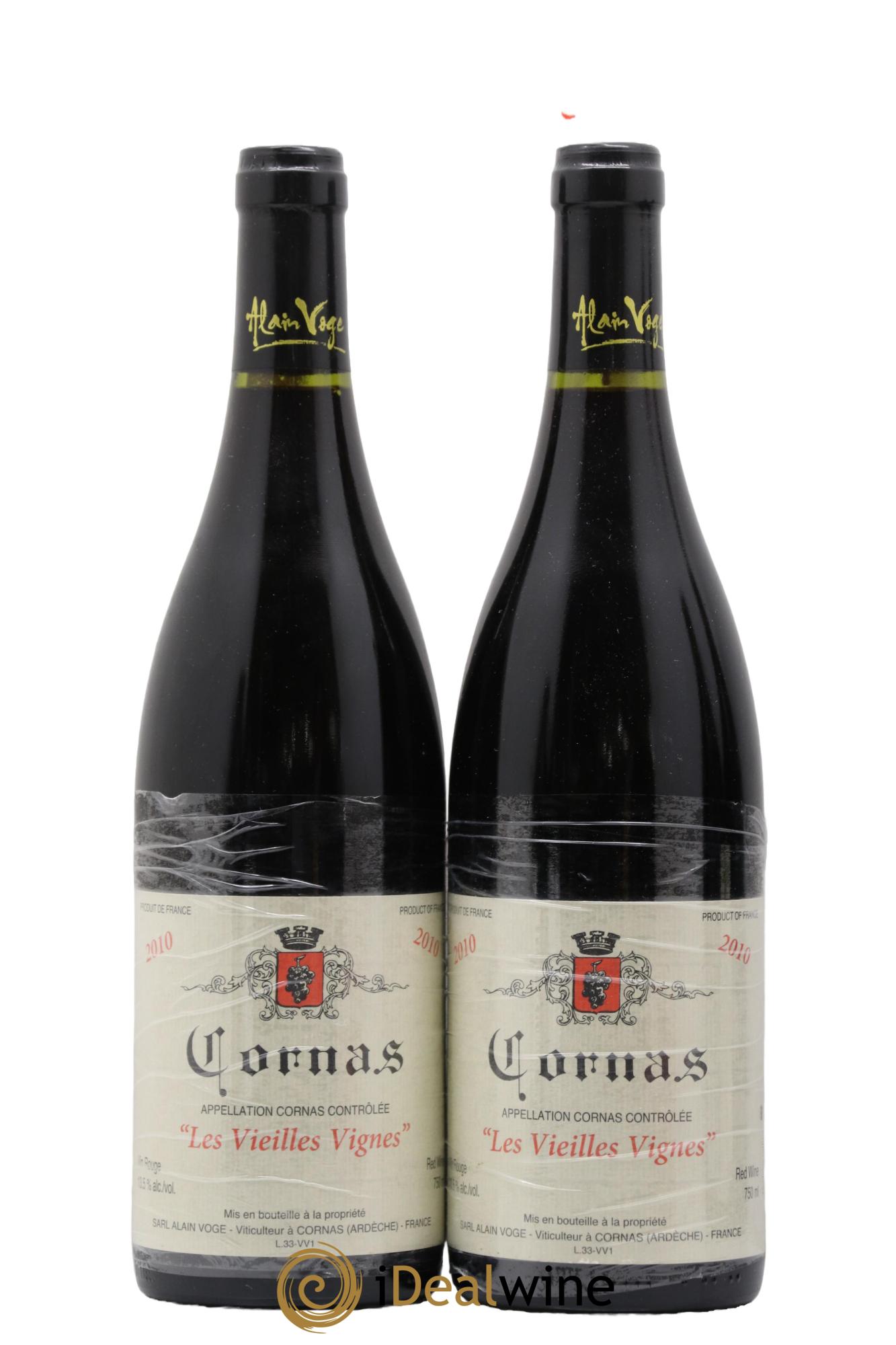 Cornas Les Vieilles Vignes Alain Voge (Domaine) 2010 - Lotto di 2 bottiglie - 0