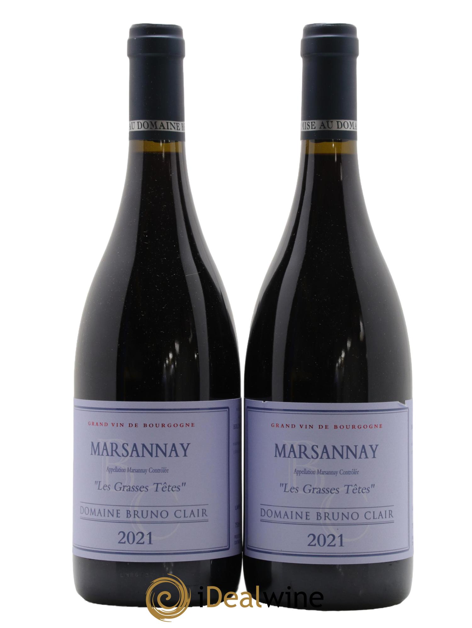 Marsannay Les Grasses Tetes Bruno Clair (Domaine) 2021 - Posten von 2 Flaschen - 0