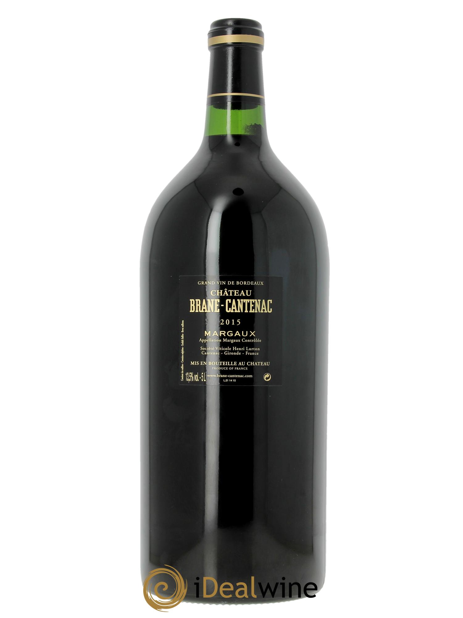 Château Brane Cantenac 2ème Grand Cru Classé  2015 - Lot of 1 Jeroboam - 2