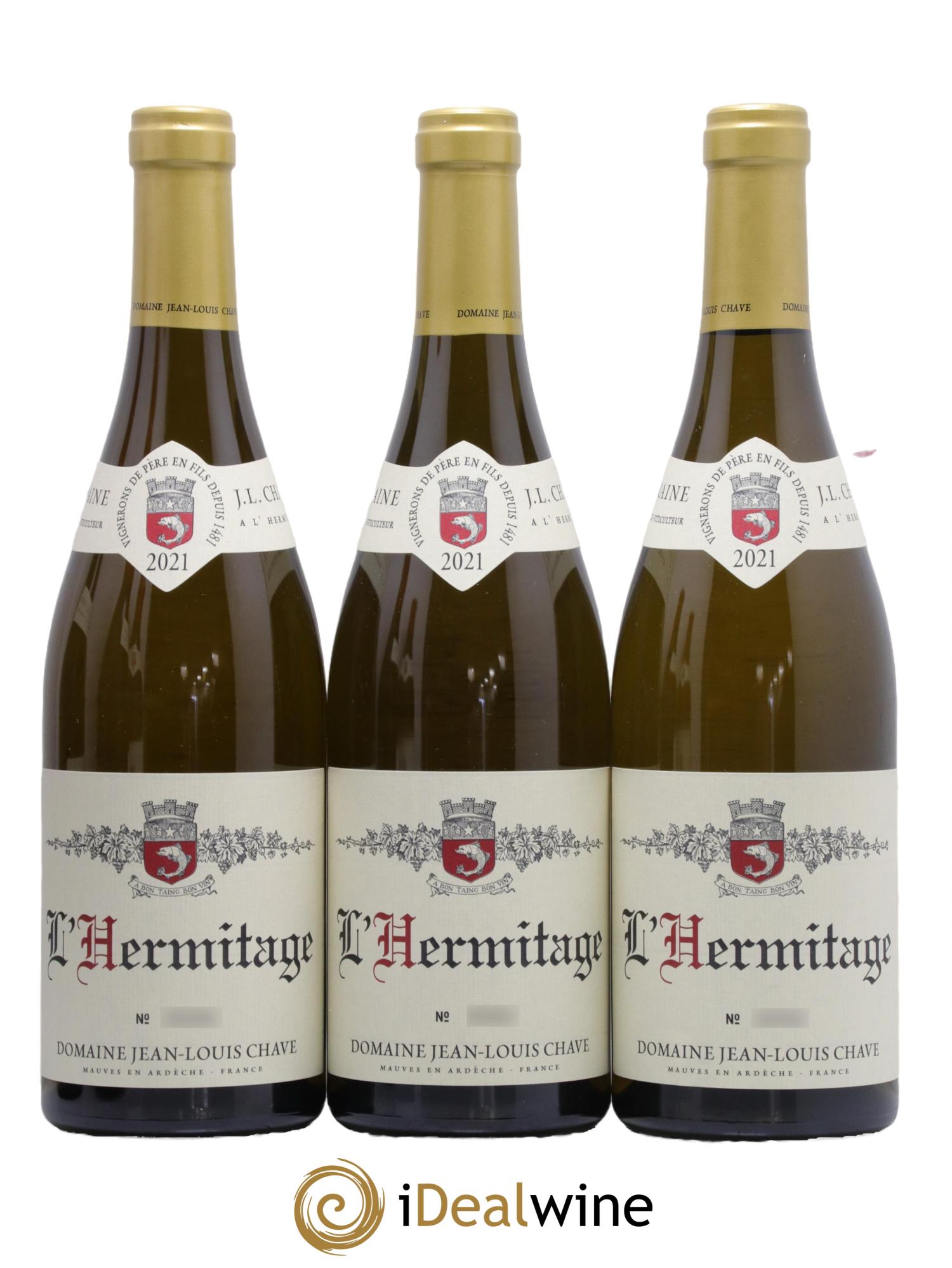 Hermitage Jean-Louis Chave 2021 - Lot of 3 bottles - 0