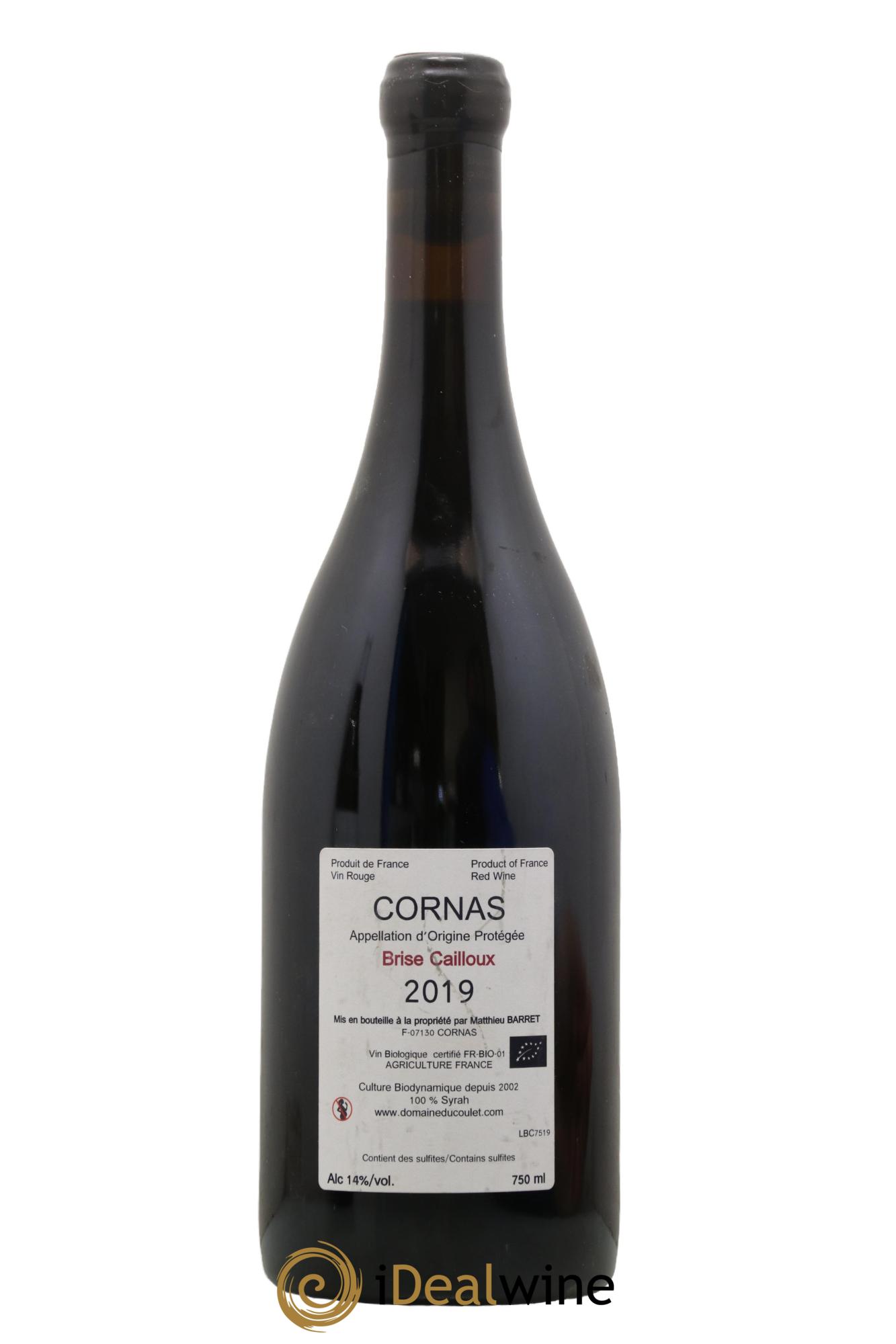 Cornas Brise Cailloux Coulet (Domaine du) - Matthieu Barret 2019 - Posten von 1 Flasche - 1