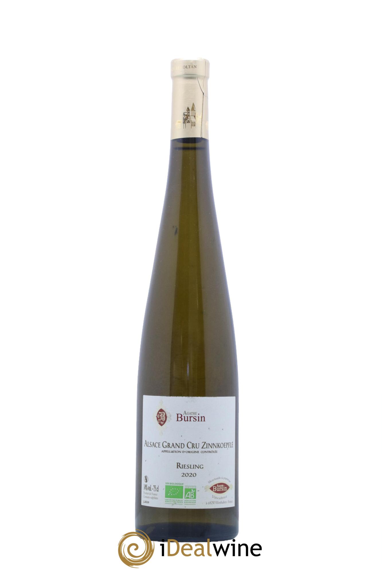 Alsace Riesling Grand Cru Zinnkoepflé Agathe Bursin 2020 - Lot of 1 bottle - 0