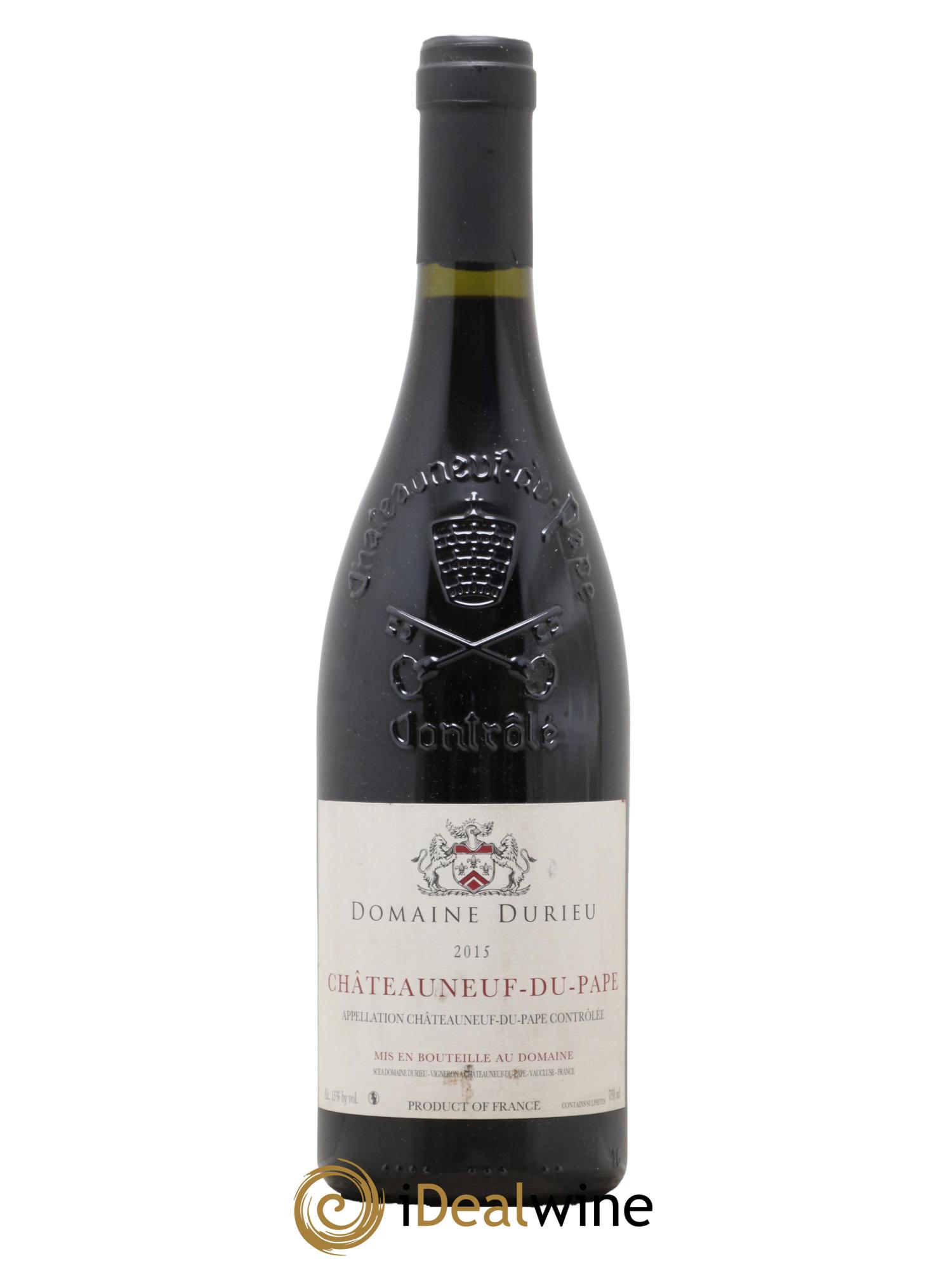 Châteauneuf-du-Pape Domaine Durieu 2015 - Lot de 1 bouteille - 0