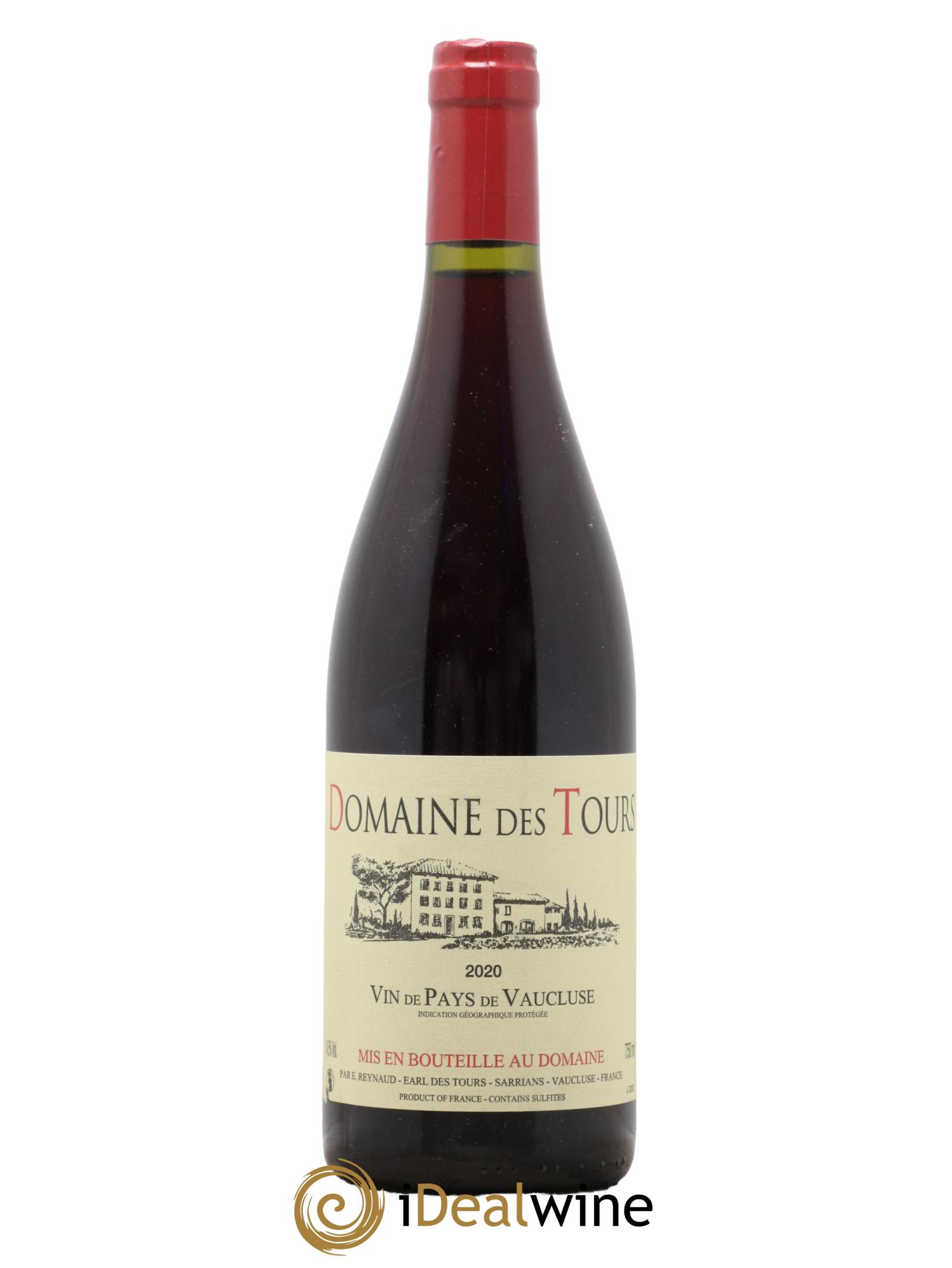 IGP Vaucluse (Vin de Pays de Vaucluse) Domaine des Tours Emmanuel Reynaud 2020 - Lot de 1 bouteille - 0