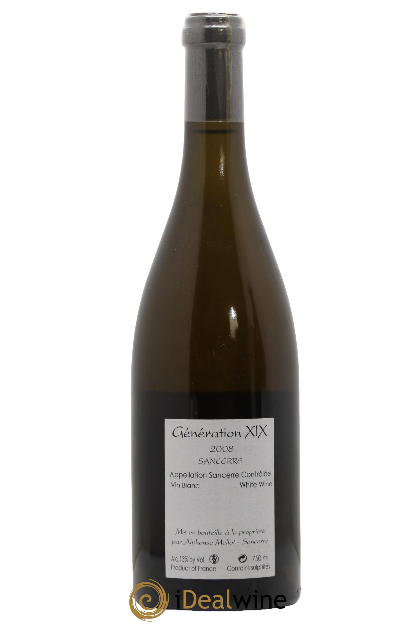 Sancerre Génération XIX Alphonse Mellot 2008 - Lot of 1 bottle - 1