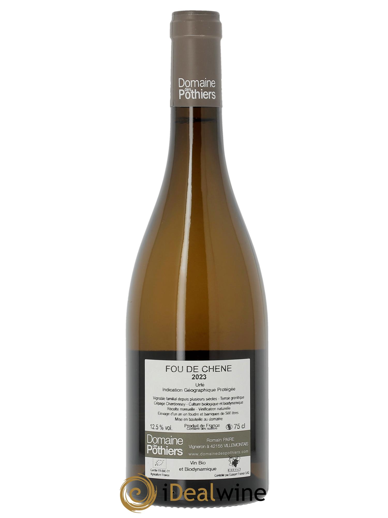 IGP Urfé Fou de Chêne Domaine des Pothiers  2023 - Posten von 1 Flasche - 1