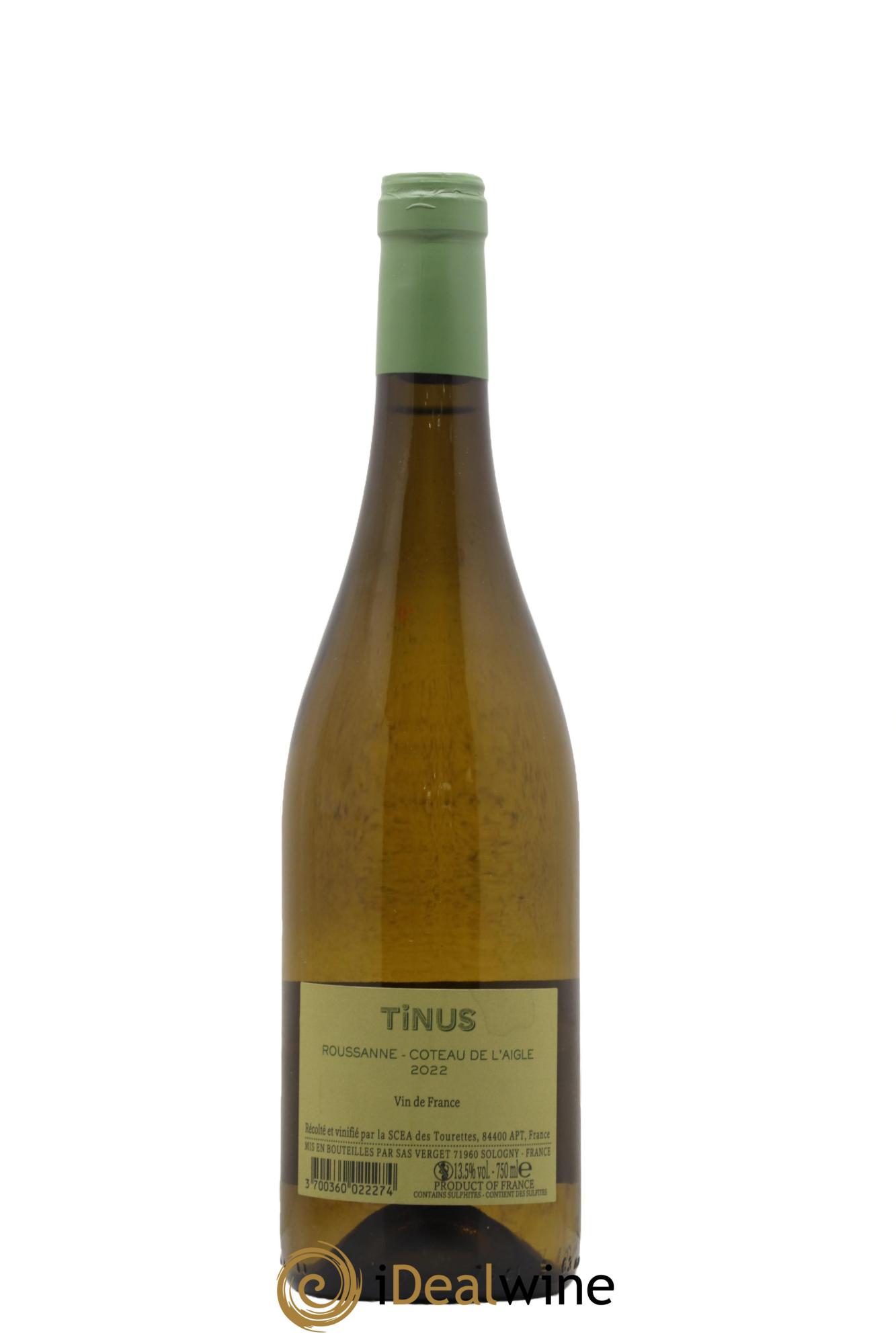 Vin de France Château des Tourettes Tinus Marsanne Roussanne Jean-Marie Guffens 2022 - Lot of 1 bottle - 1