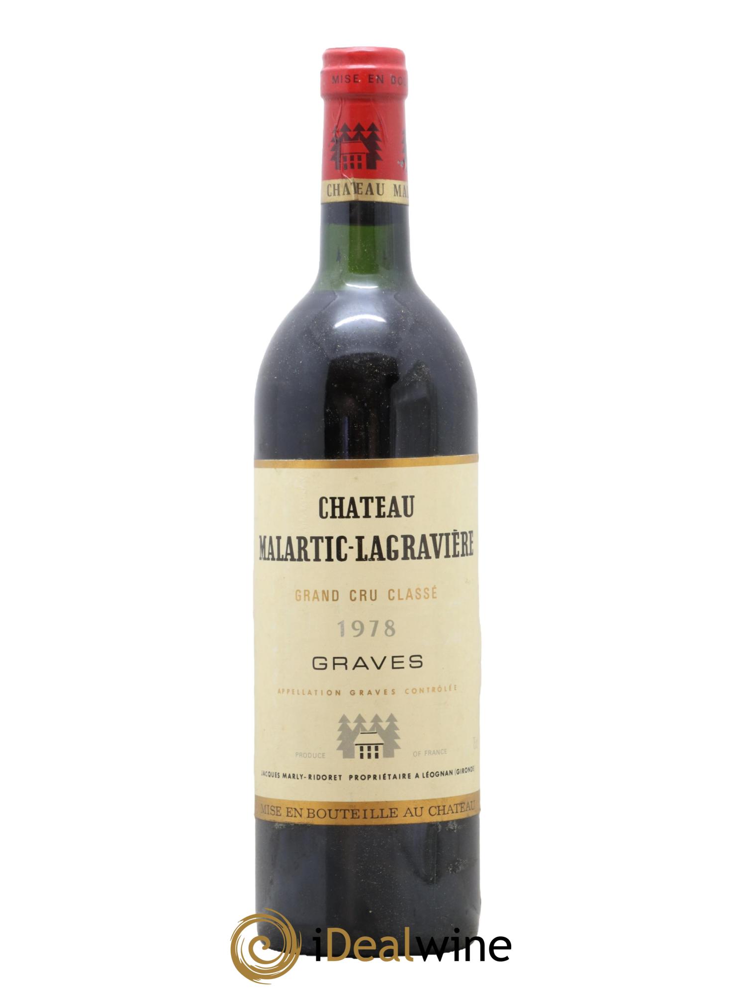 Château Malartic-Lagravière Cru Classé de Graves 1978 - Lot de 1 bouteille - 0