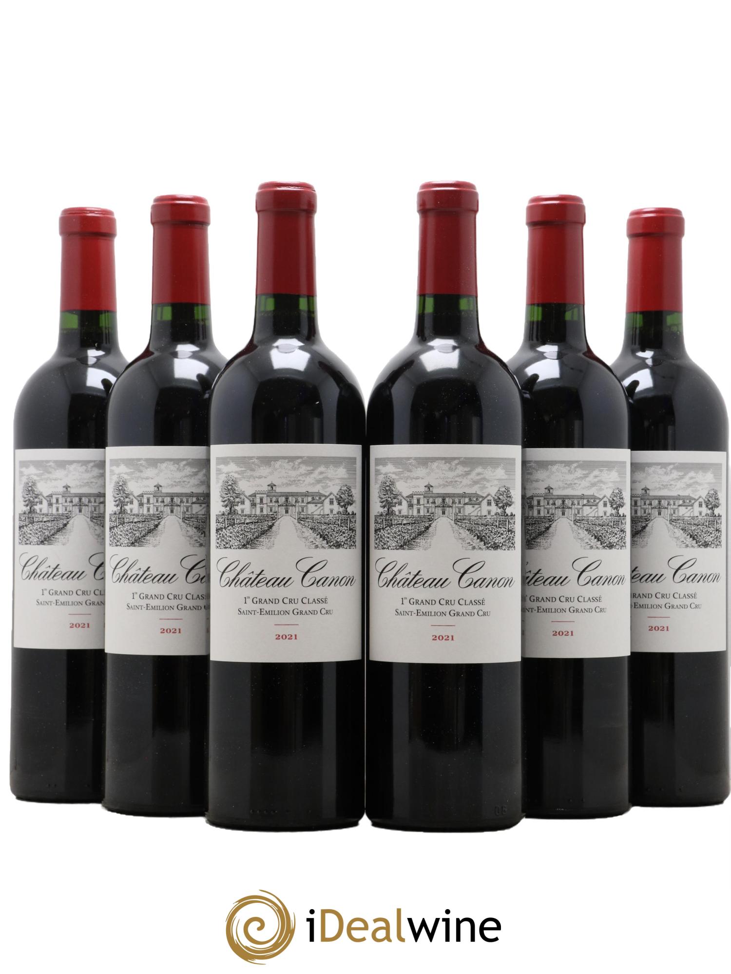 Château Canon 1er Grand Cru Classé B 2021 - Lotto di 6 bottiglie - 0