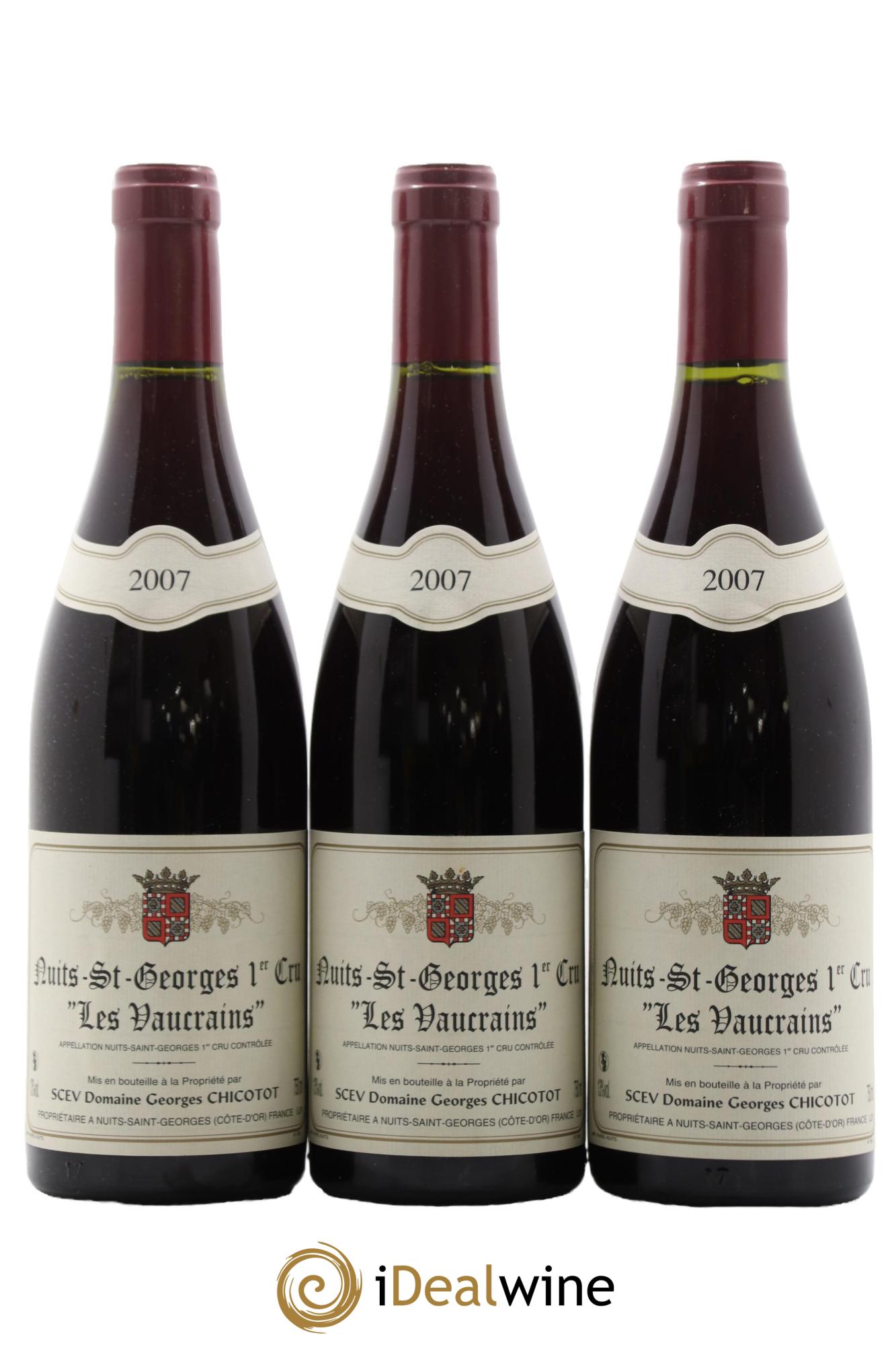 Nuits Saint-Georges 1er Cru Les Vaucrains Chicotot 2007 - Posten von 3 Flaschen - 0