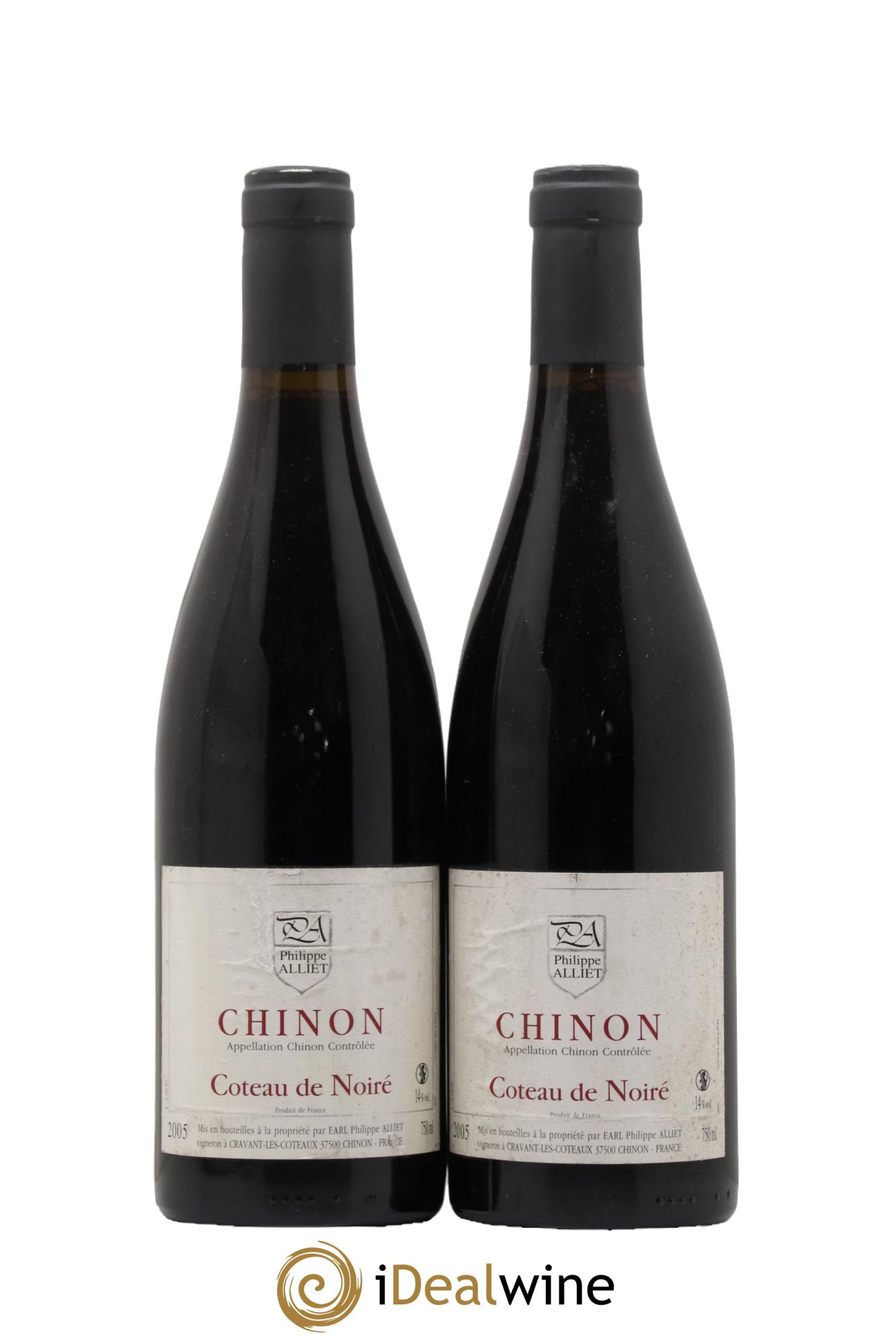 Chinon Coteau de Noiré Philippe Alliet 2005 - Lot de 2 bouteilles - 0