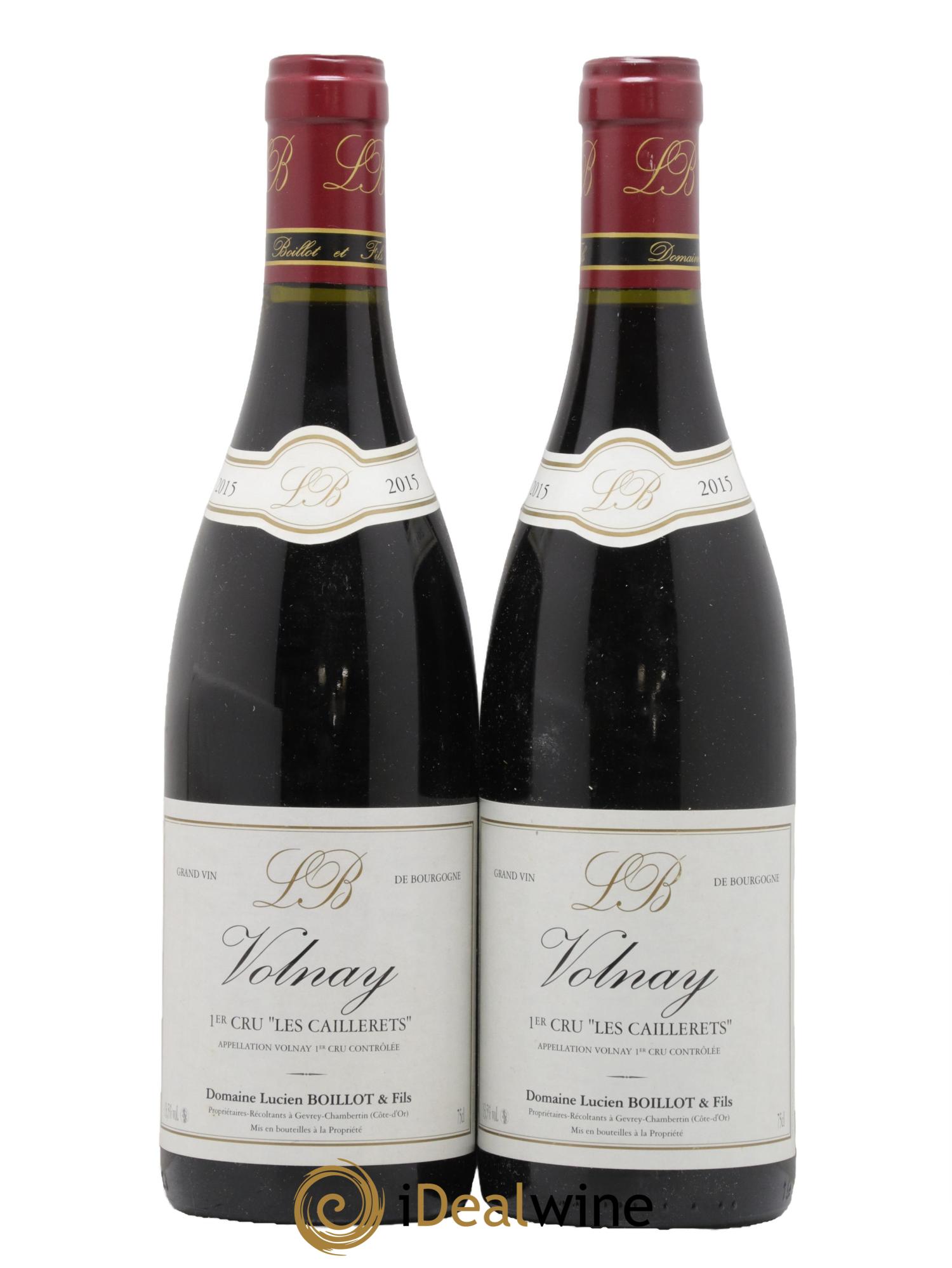 Volnay 1er Cru Les Caillerets Lucien Boillot & Fils (Domaine) 2015 - Lotto di 2 bottiglie - 0