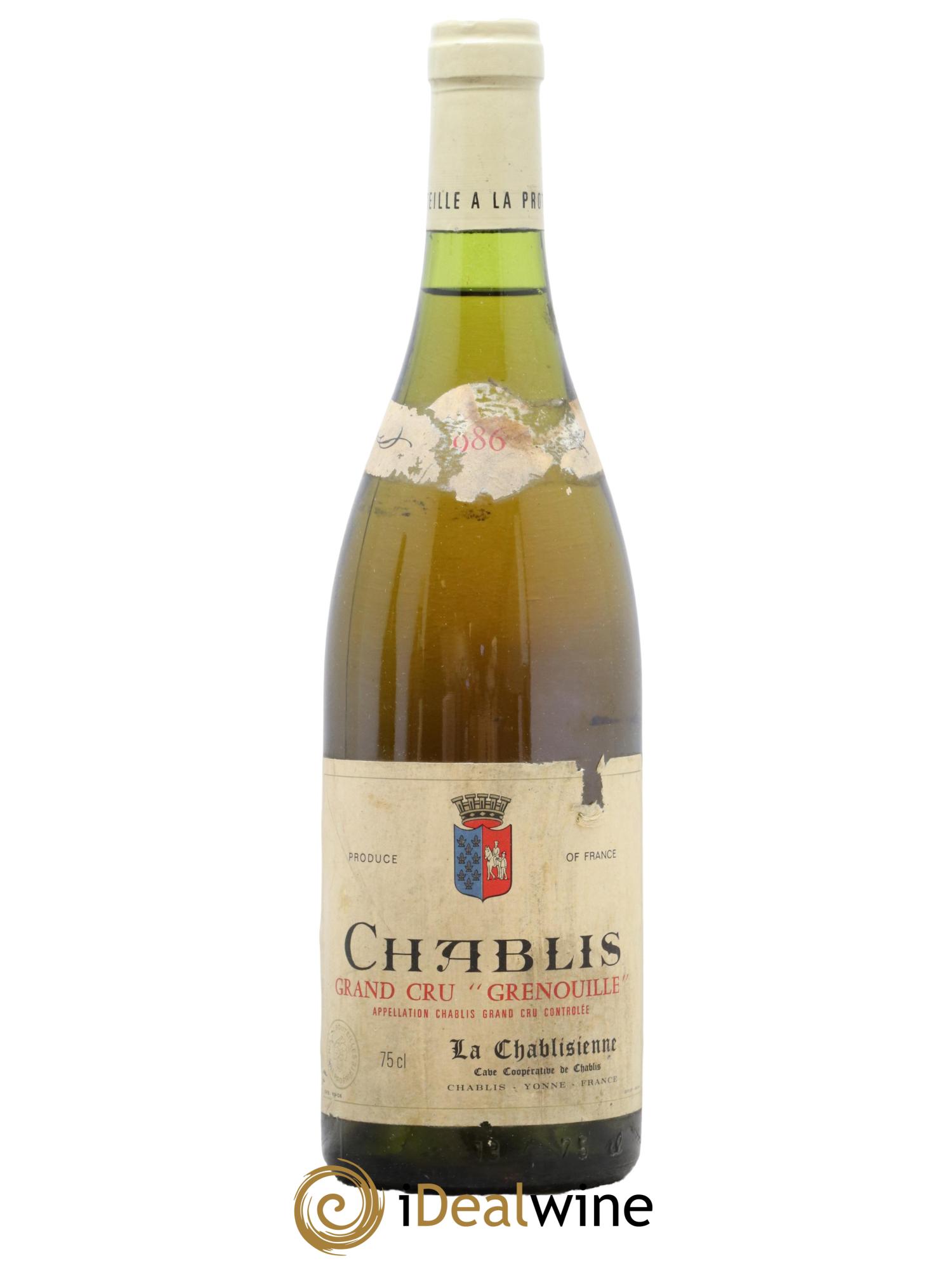 Chablis Grand Cru Grenouilles Château Grenouille - La Chablisienne 1986 - Posten von 1 Flasche - 0