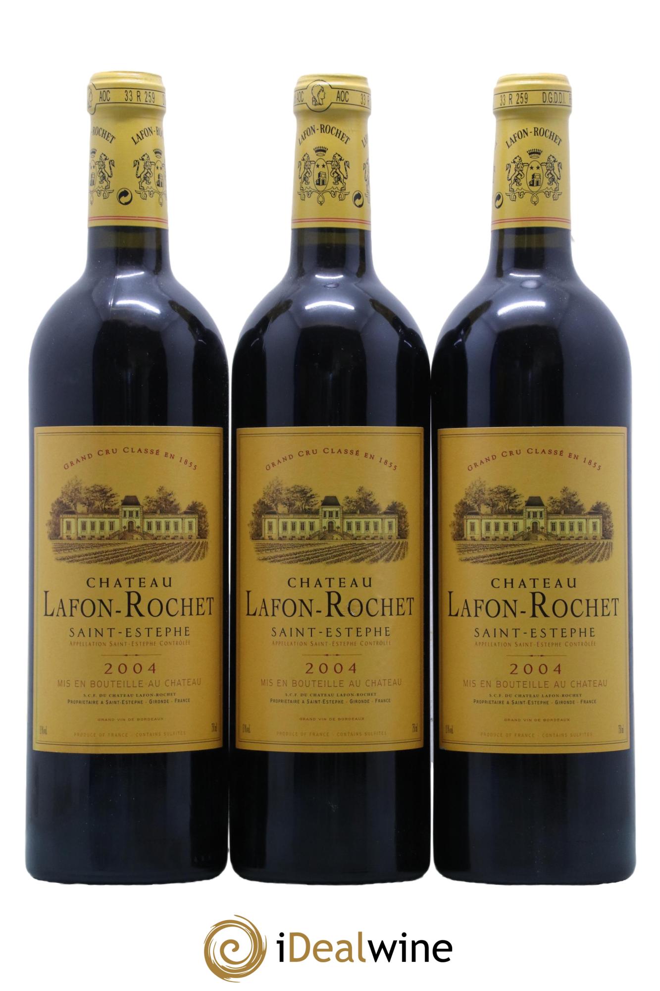 Château Lafon Rochet 4ème Grand Cru Classé  2004 - Lot de 12 bouteilles - 1